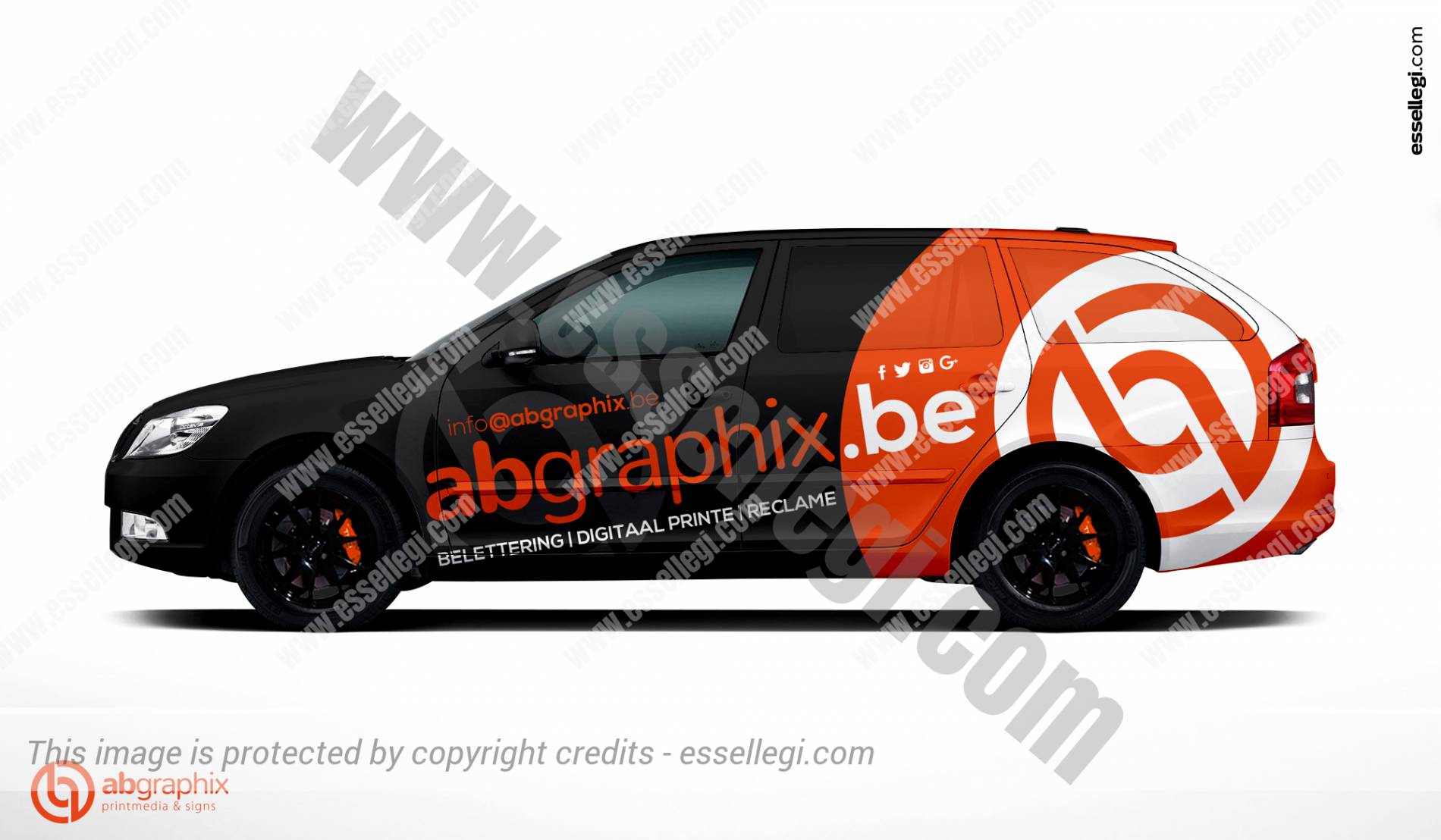 Skoda Octavia | Car Wrap Design by Essellegi. Car Signs, Car Signage, Car Signwriting, Car Wrap Designer, Car Wrap Design, Car Graphic by Essellegi.