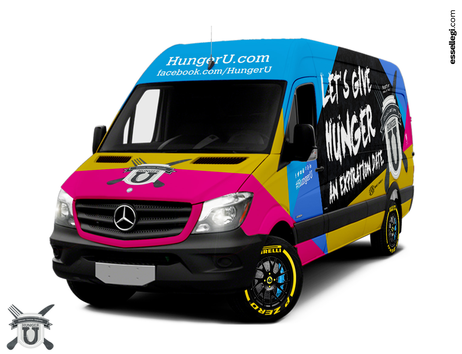 Mercedes Sprinter 2500 170'' Wheelbase Van Wrap Design by Essellegi