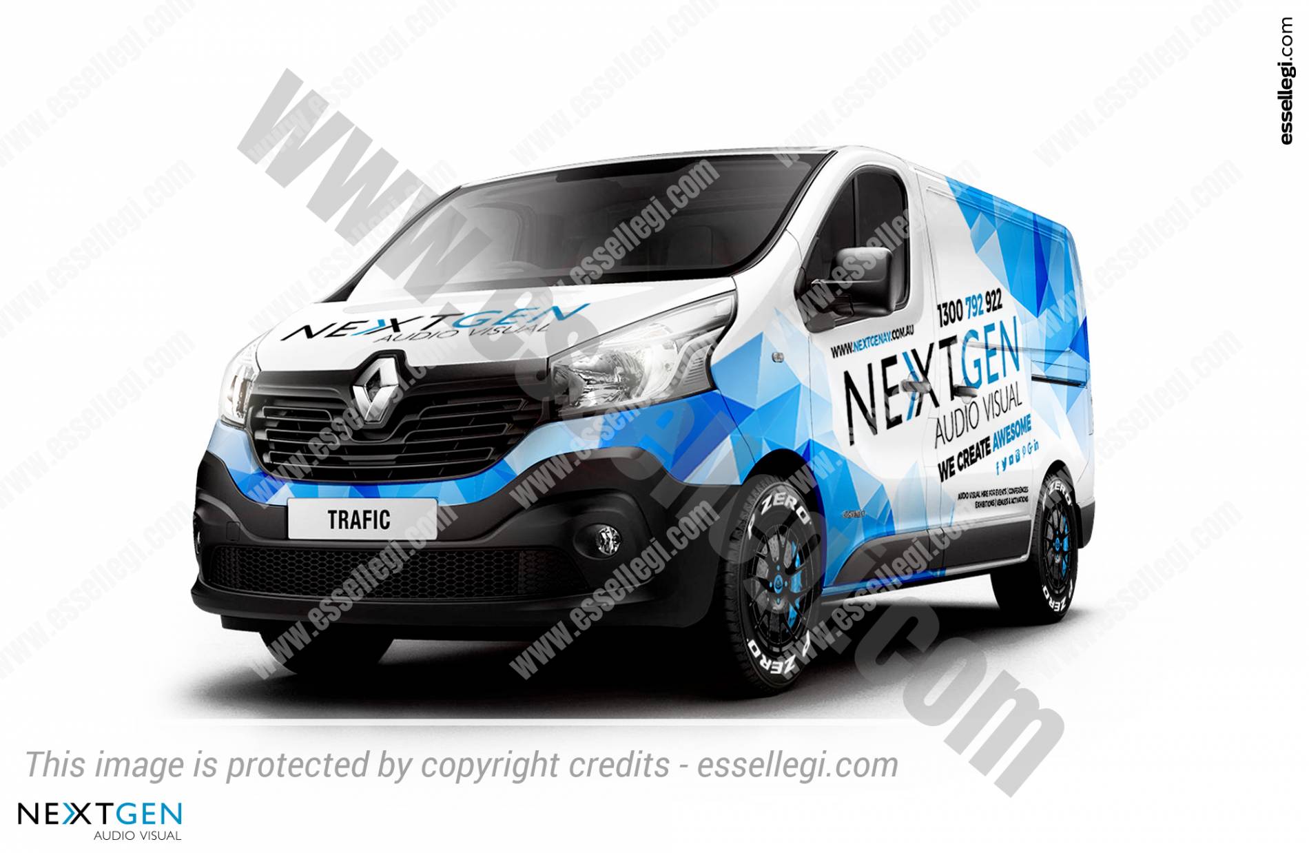 Renault Trafic | Van Wrap Design by Essellegi. Van Signs, Van Signage, Van Wrapping, Van Signwriting, Van Wrap Designer, Signs for Van, Van Logo, Van Graphic by Essellegi.