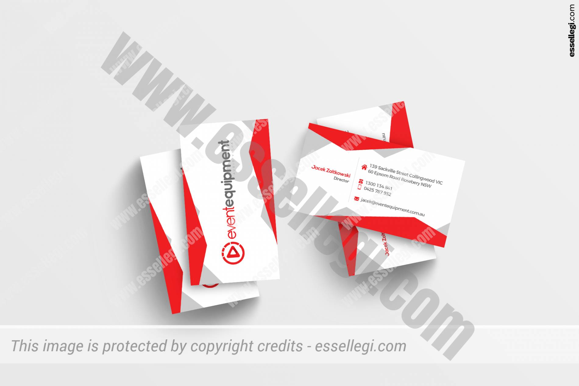 Business Card Design. Event Equipment Audio Visual Events Brand Identity Design by Essellegi Design