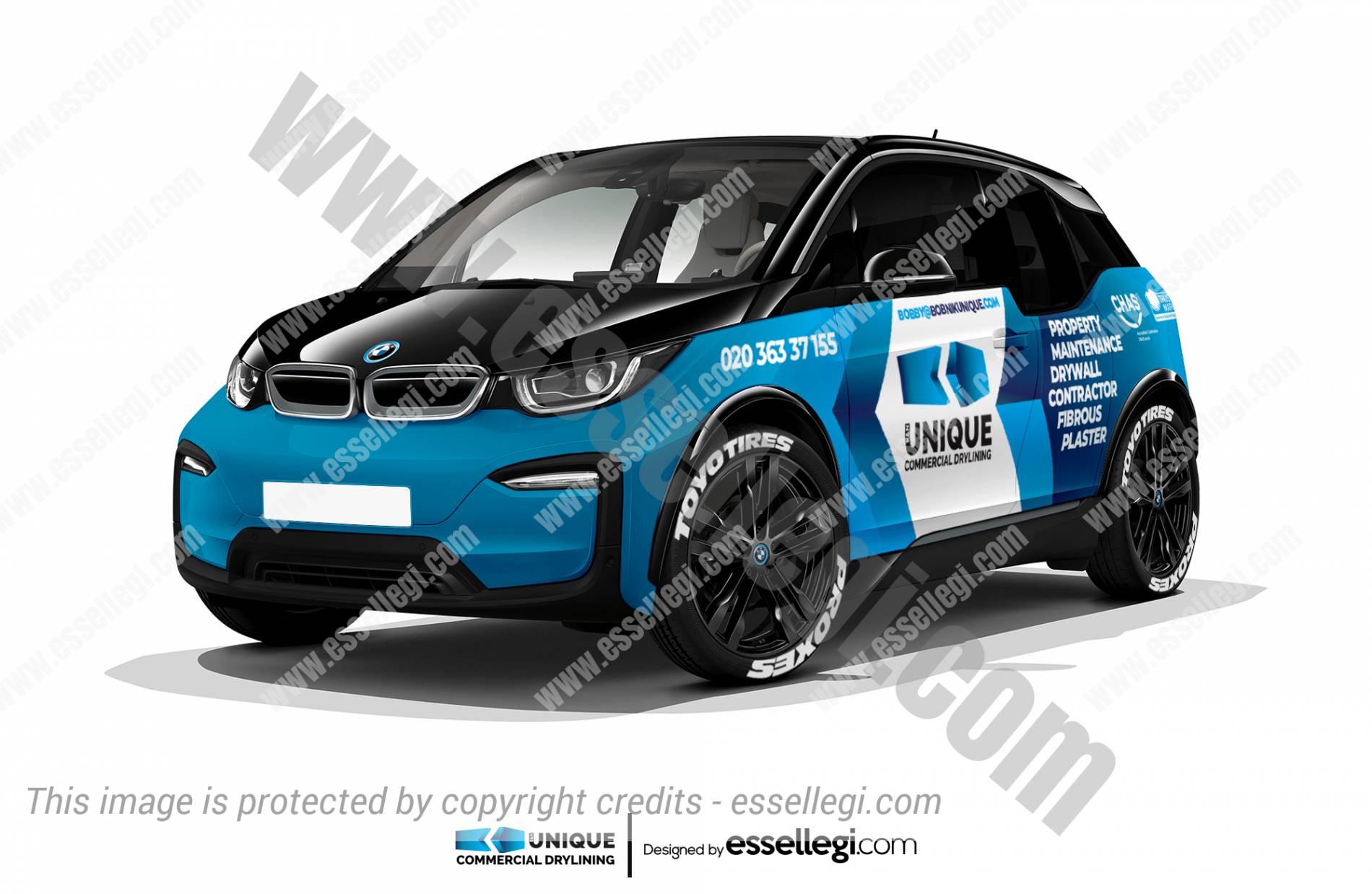 BMW i3 wrap. BMW i3 | Car Wrap Design by Essellegi. Car Signs, Car Signage, Car Signwriting, Car Wrap Designer, Car Graphic, Custom Vehicle Signage, Car Wrap Design by Essellegi.