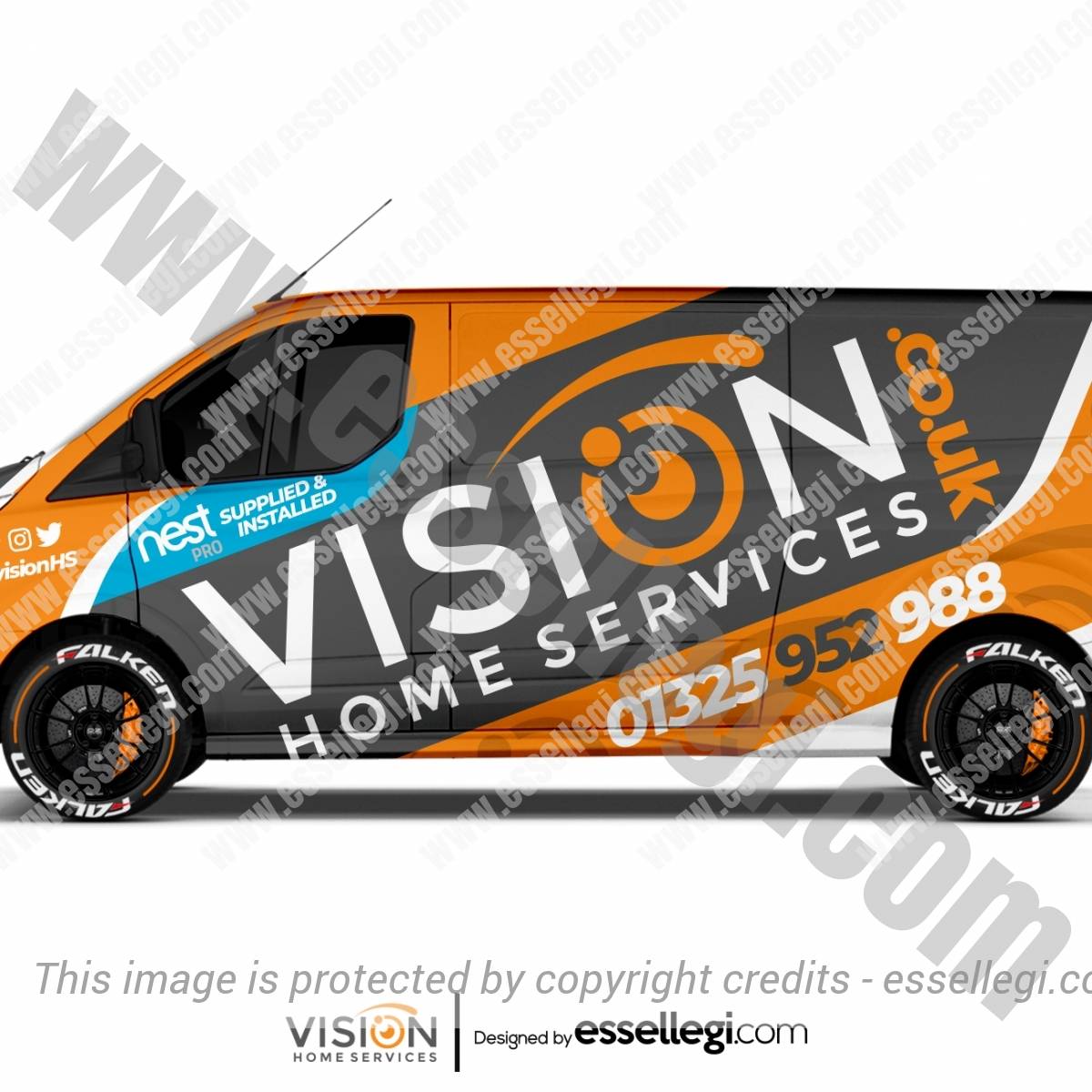 VISION HOME SERVICES | VAN WRAP DESIGN 🇬🇧