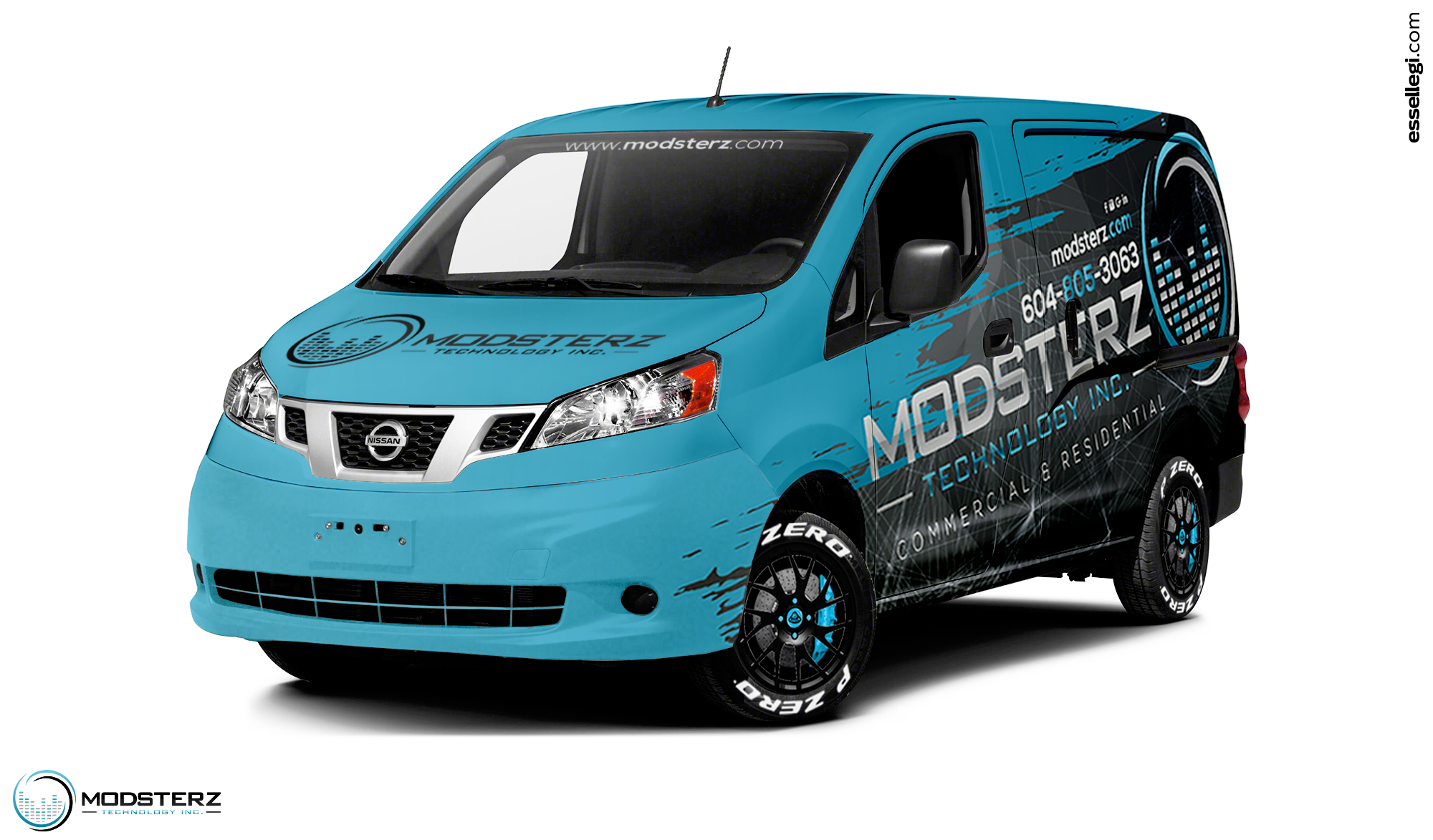 Nissan NV200 | Van Wrap Design by Essellegi. Van Signs, Van Signage, Van Wrapping, Van Signwriting, Van Wrap Designer, Signs for Van, Van Logo, Van Graphic by Essellegi.
