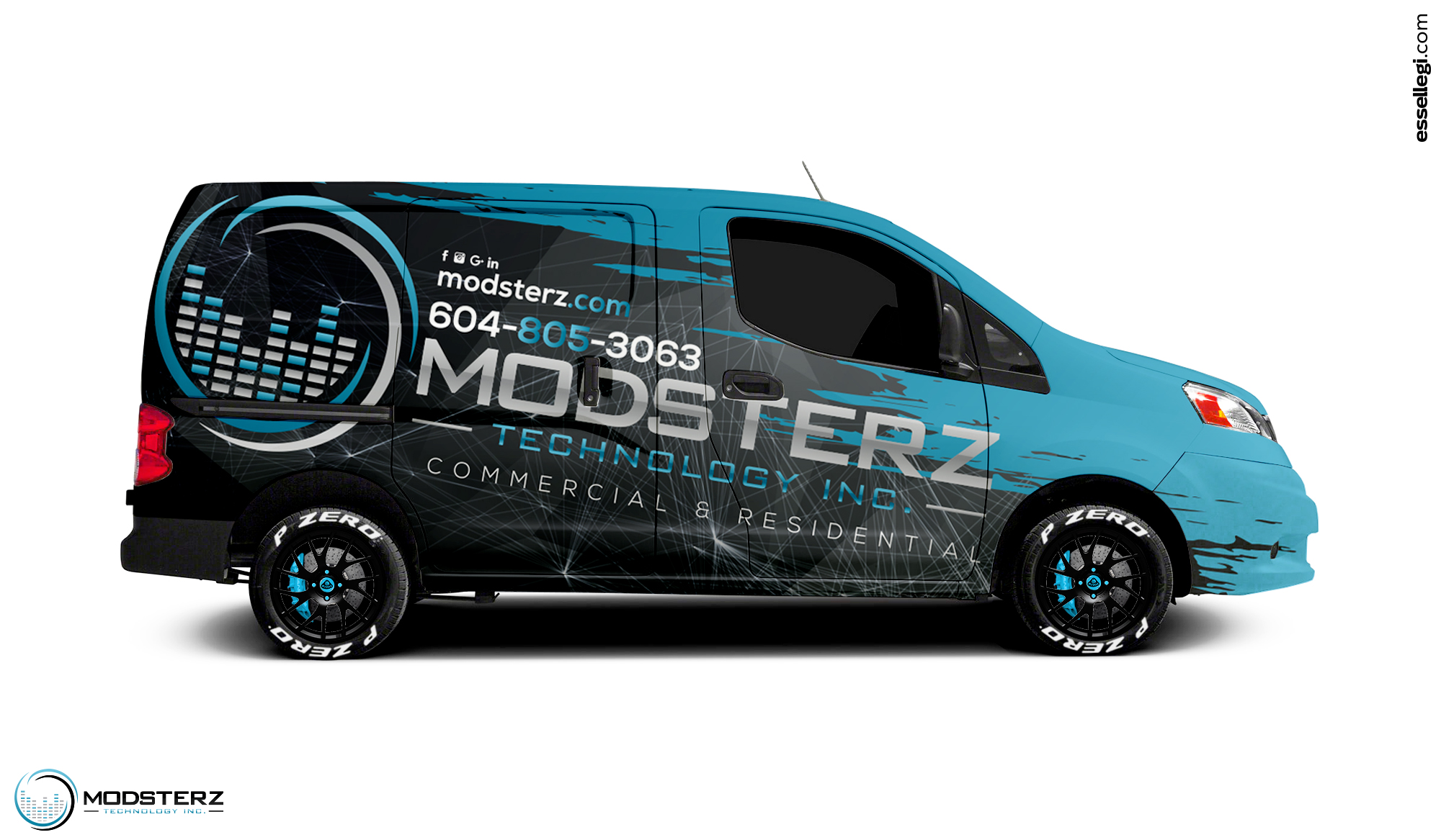 Nissan NV200 | Van Wrap Design by Essellegi. Van Signs, Van Signage, Van Wrapping, Van Signwriting, Van Wrap Designer, Signs for Van, Van Logo, Van Graphic by Essellegi.