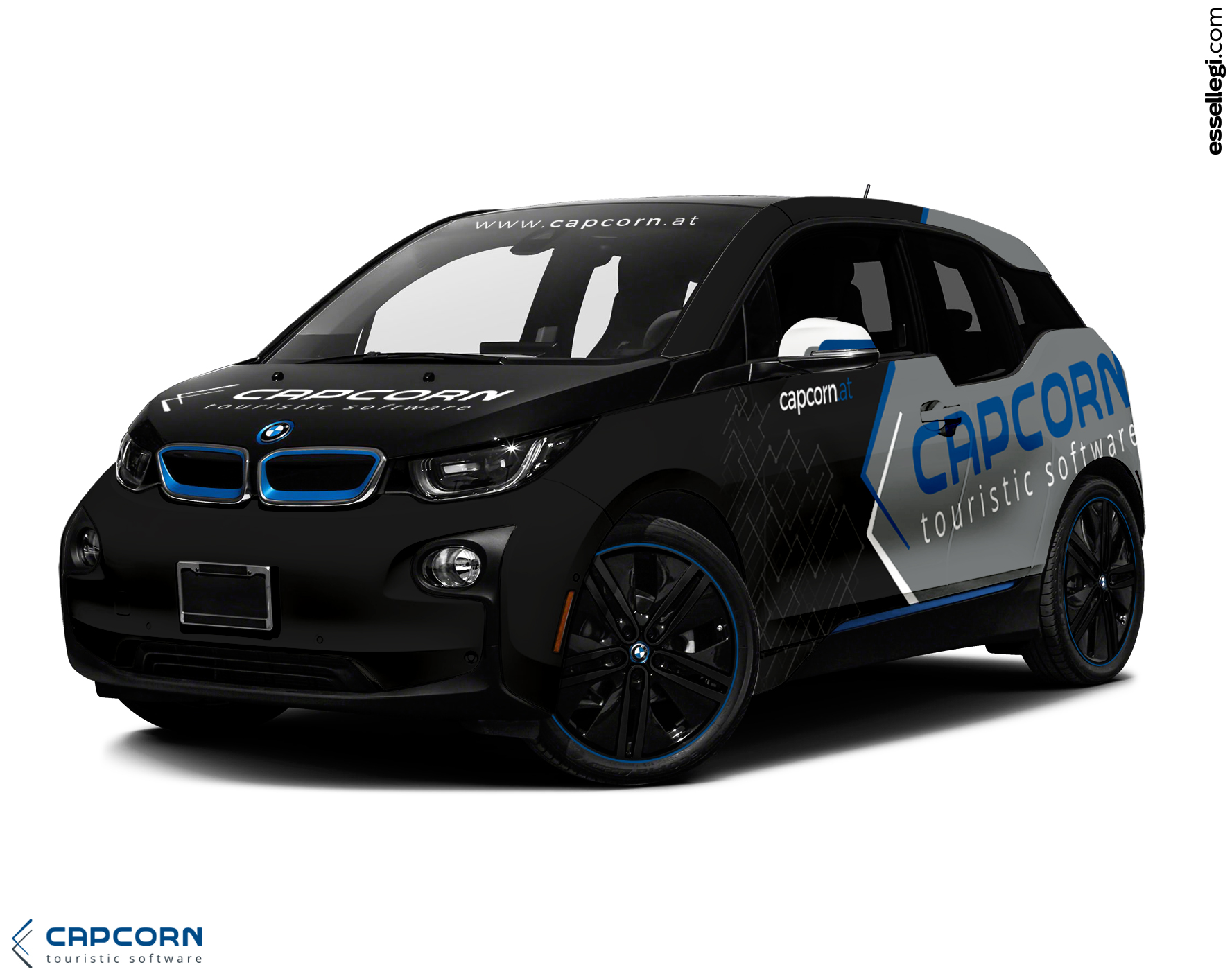 BMW i3 Wrap Design. BMW i3 | Car Wrap Design by Essellegi. Car Signs, Car Signage, Car Signwriting, Car Wrap Designer, Car Graphic, Custom Vehicle Signage, Car Wrap Design by Essellegi.