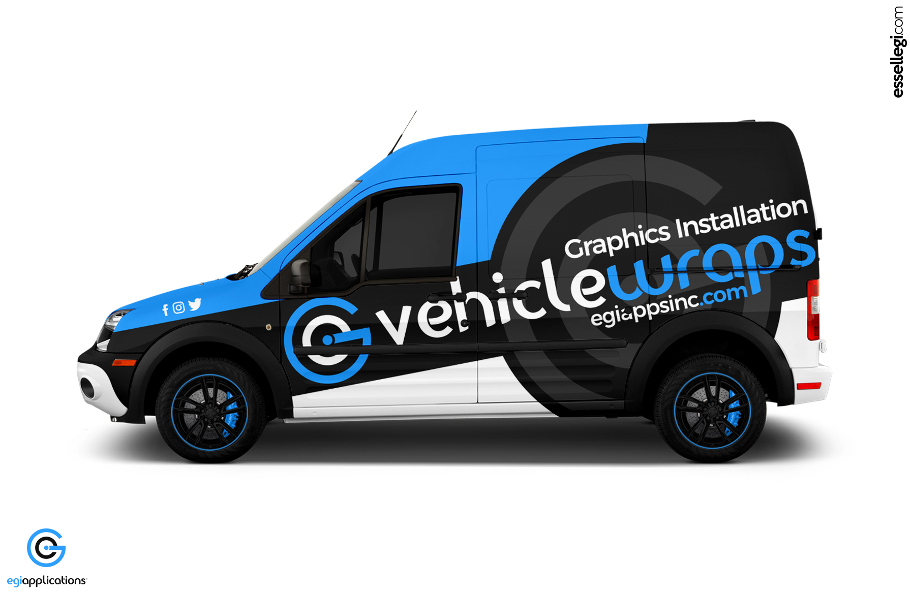 Ford Transit Connect Wrap. Ford Transit Connect | Van Wrap Design by Essellegi. Van Signs, Van Signage, Van Wrapping, Van Signwriting, Van Wrap Designer, Signs for Van, Van Logo, Van Graphic by Essellegi.