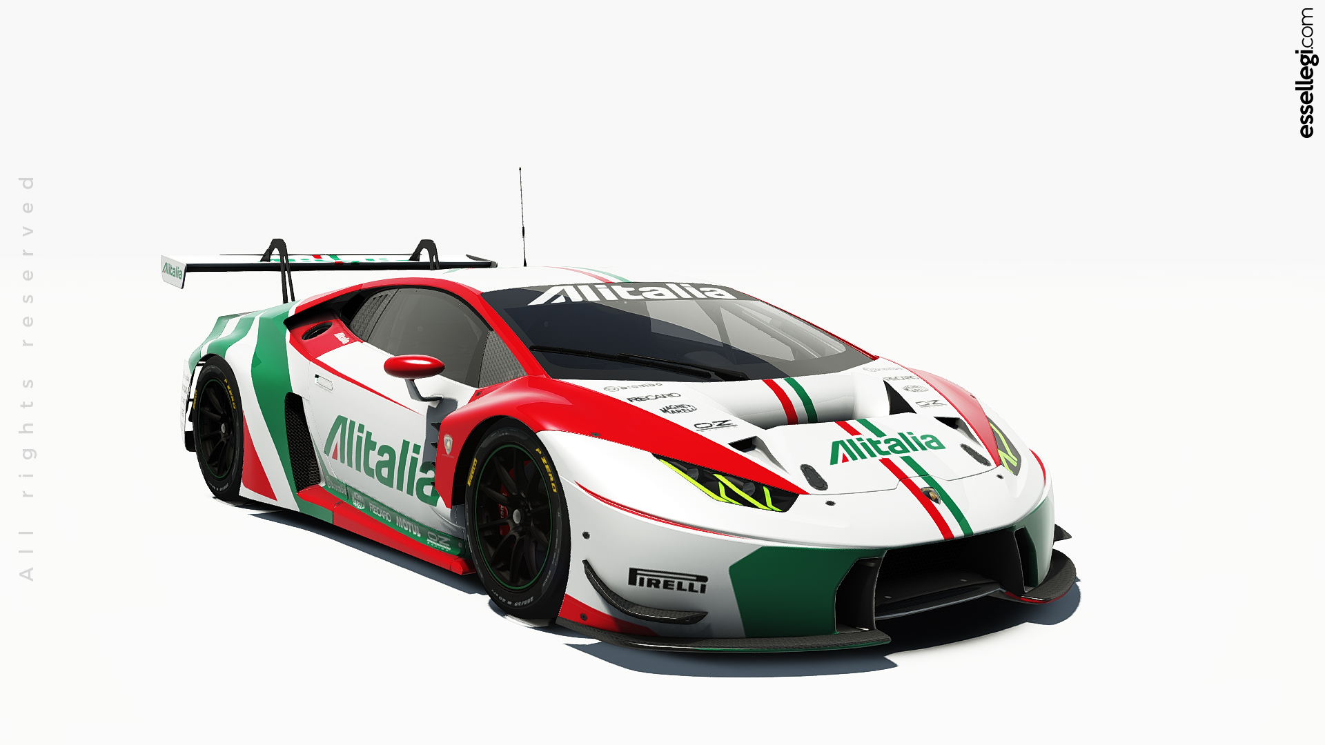 Lamborghini Huracan GT3 Alitalia Tribute Racing Car Livery