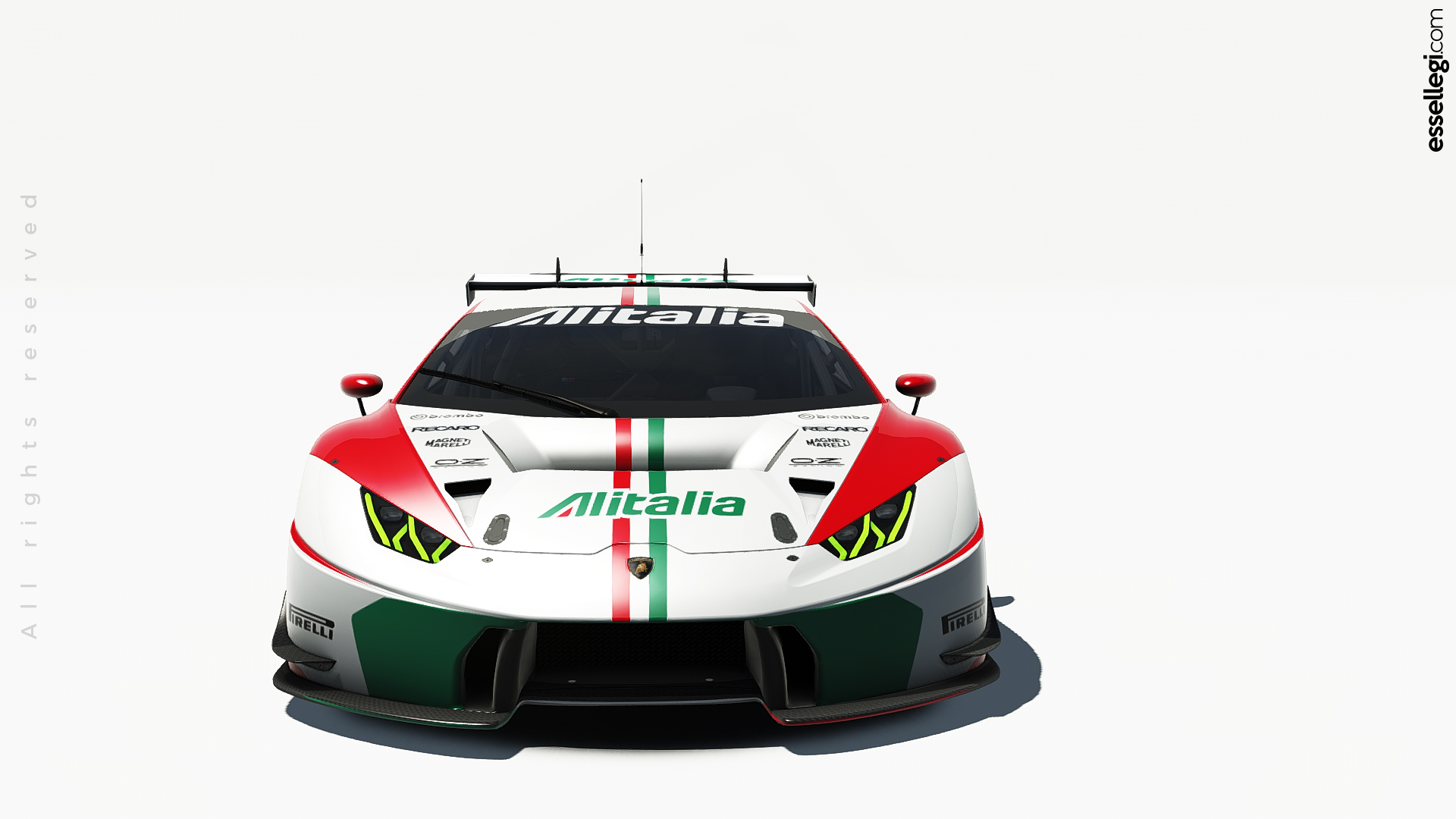 Lamborghini Huracan GT3 Alitalia Tribute Racing Car Livery