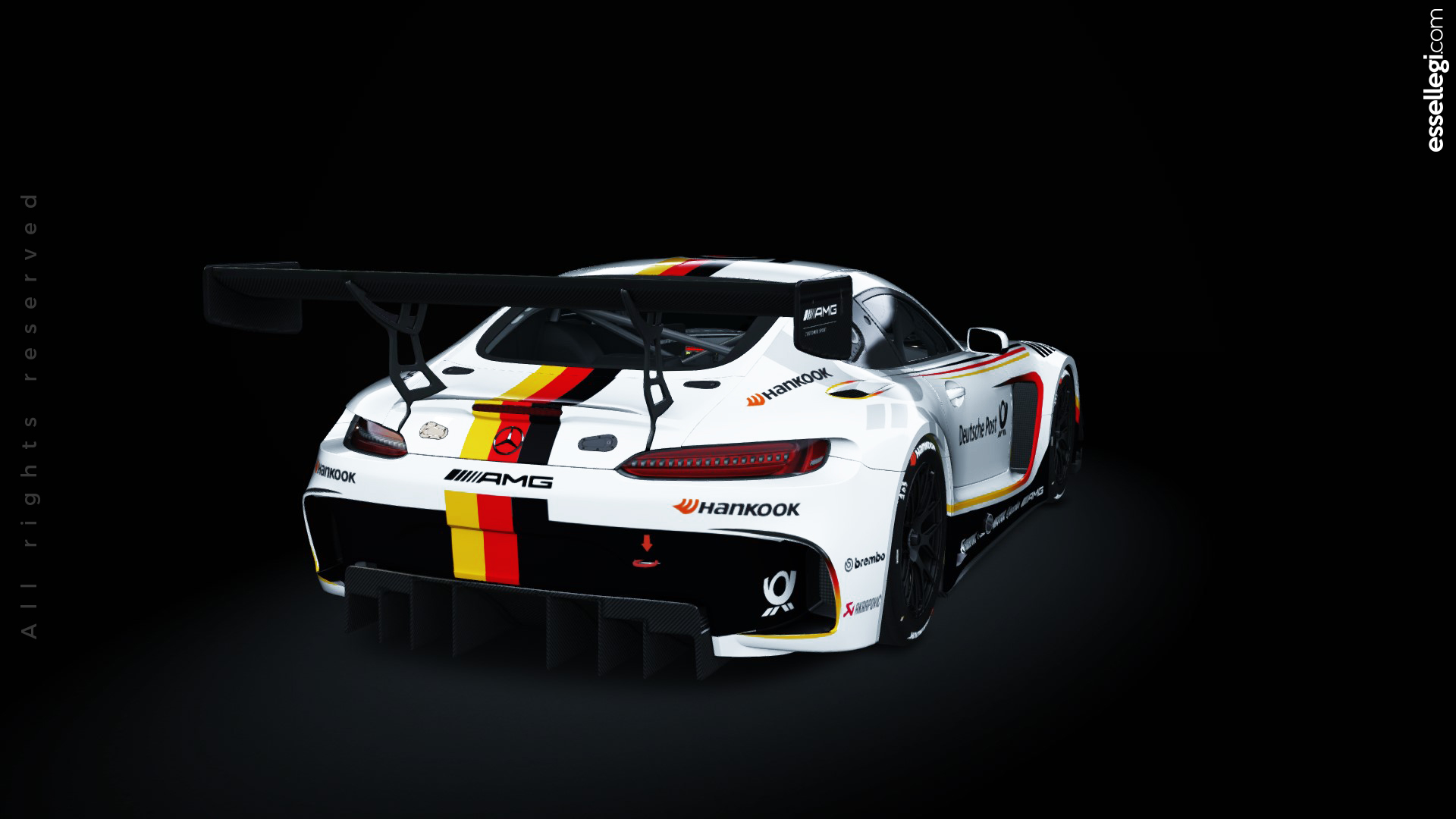 Mercedes AMG GT3 Deutsche Post Tribute Racing Car Livery