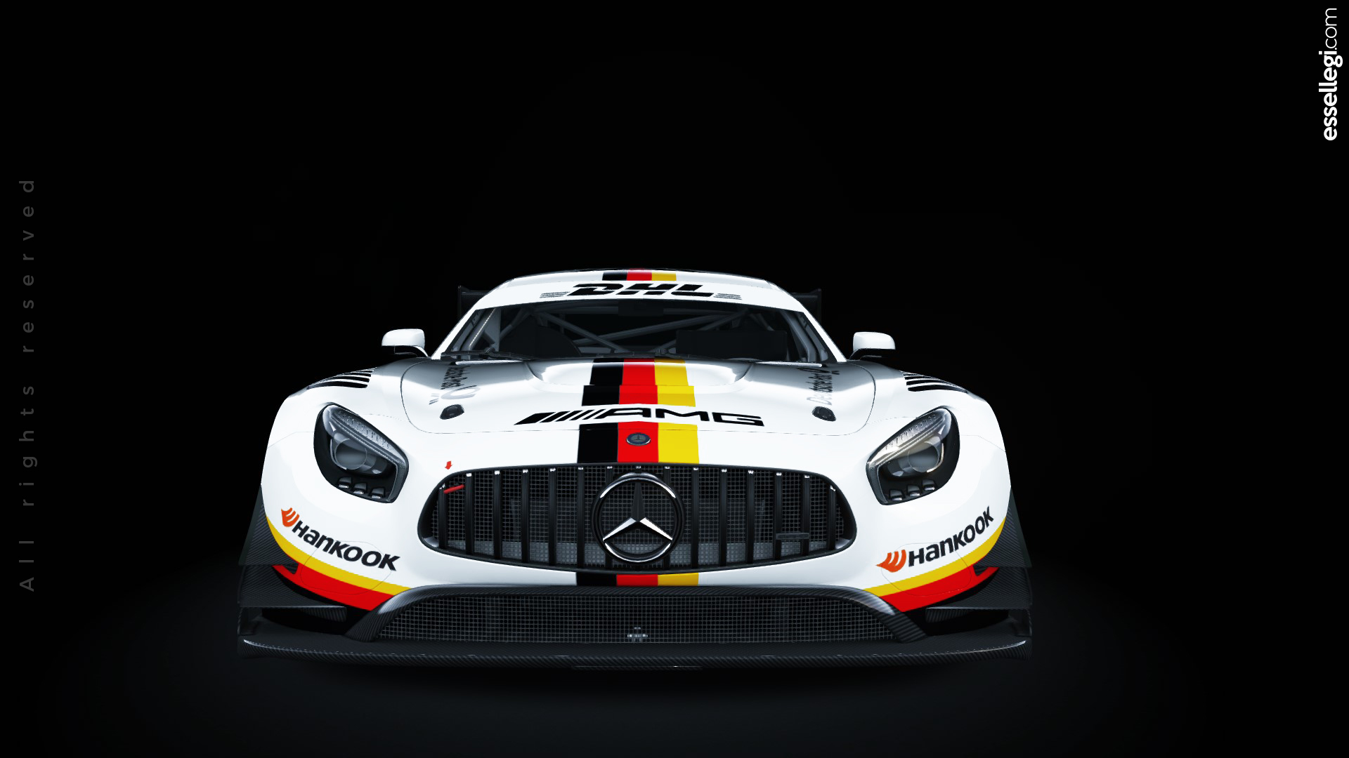 Mercedes AMG GT3 Deutsche Post Tribute Racing Car Livery