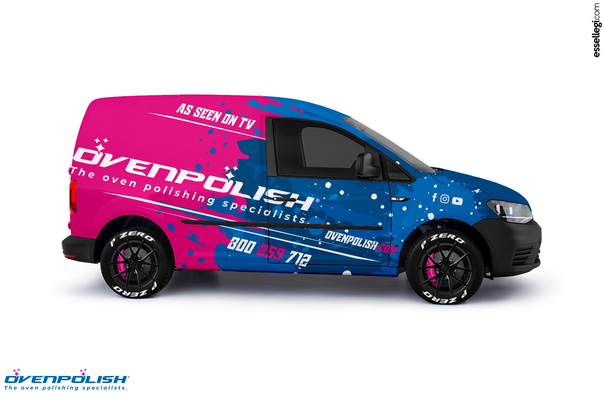 VW Caddy Wrap Design. VW Caddy | Van Wrap Design by Essellegi. Van Signs, Van Signage, Van Wrapping, Van Signwriting, Van Wrap Designer, Signs for Van, Van Logo, Van Graphic by Essellegi.