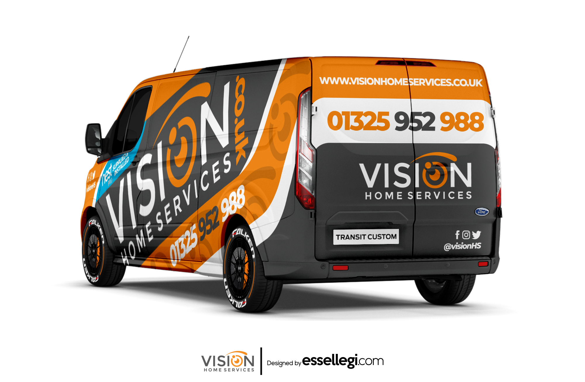 Ford Transit Custom Wrap Design. Ford Transit Custom | Van Wrap Design by Essellegi. Van Signs, Van Signage, Van Wrapping, Van Signwriting, Van Wrap Designer, Signs for Van, Van Logo, Van Graphic by Essellegi.