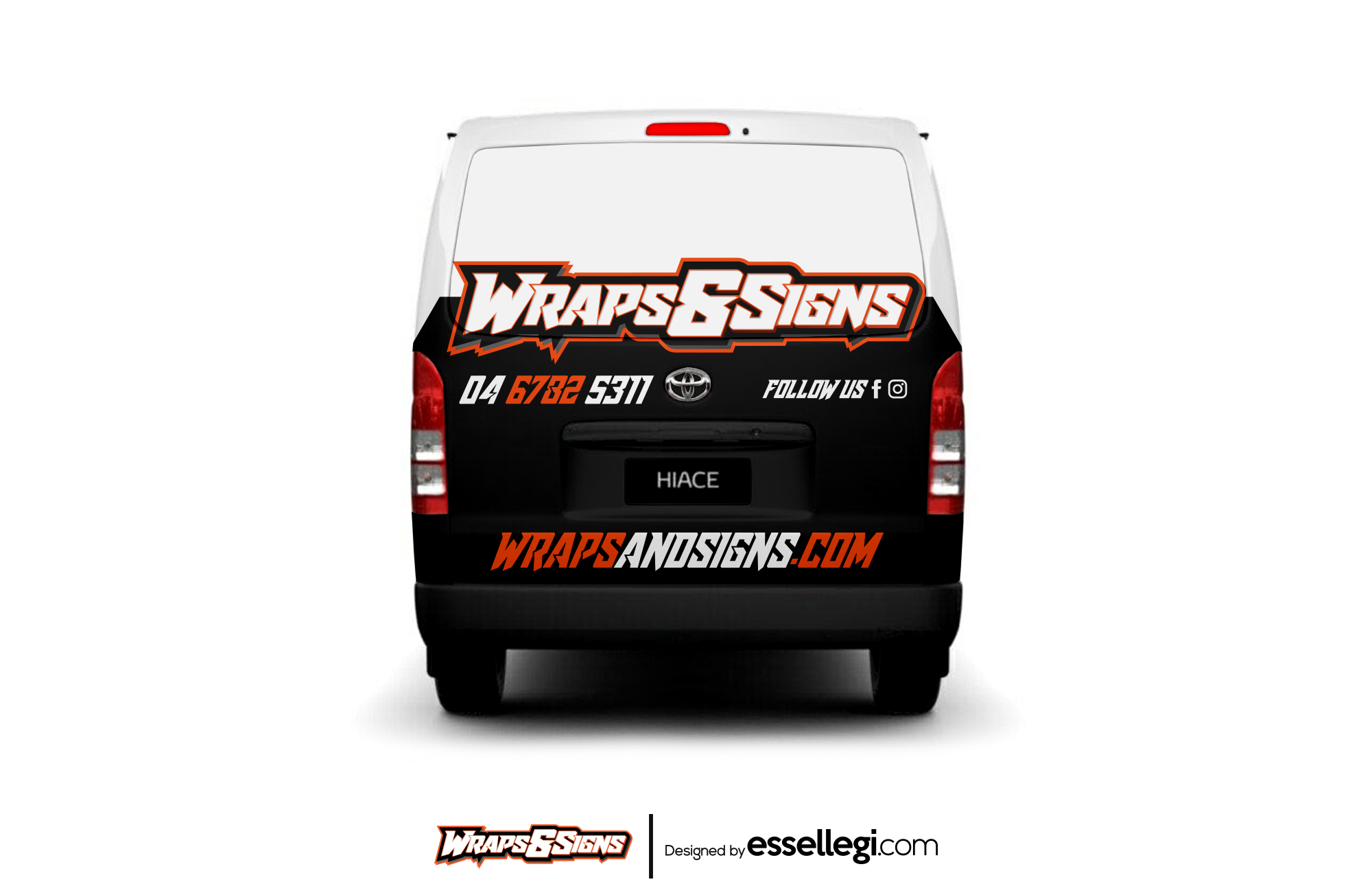 Toyota Hiace Wrap Design. Toyota Hiace | Van Wrap Design by Essellegi. Van Signs, Van Signage, Van Wrapping, Van Signwriting, Van Wrap Designer, Signs for Van, Van Logo, Van Graphic by Essellegi.