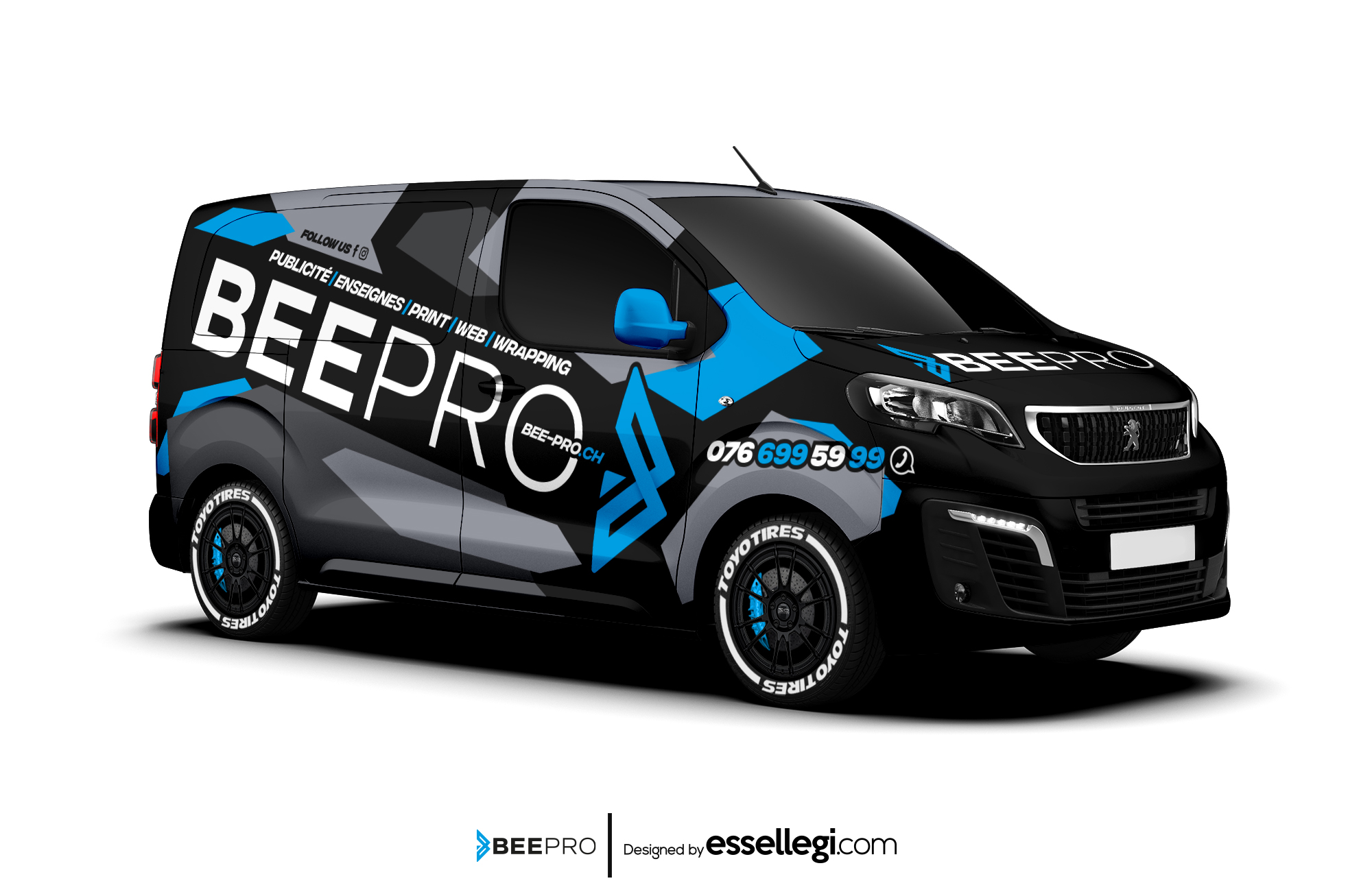 Peugeot Expert Wrap Design. Peugeot Expert Wrap | Van Wrap Design by Essellegi. Van Signs, Van Signage, Van Wrapping, Van Signwriting, Van Wrap Designer, Signs for Van, Van Logo, Van Graphic by Essellegi.