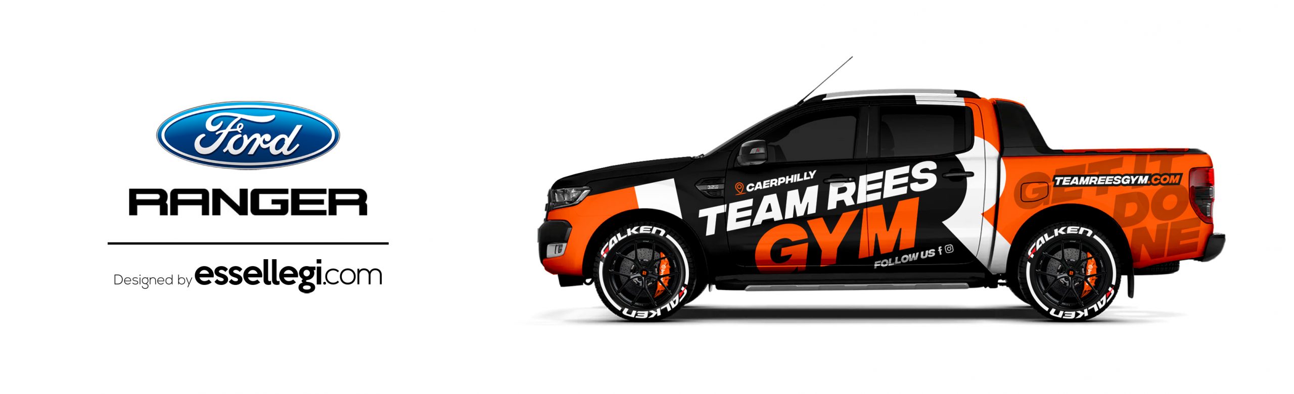 Ford Ranger Wrap Design. Ford Ranger Wrap | Van Wrap Design by Essellegi. Van Signs, Van Signage, Van Wrapping, Van Signwriting, Van Wrap Designer, Signs for Van, Van Logo, Van Graphic by Essellegi.