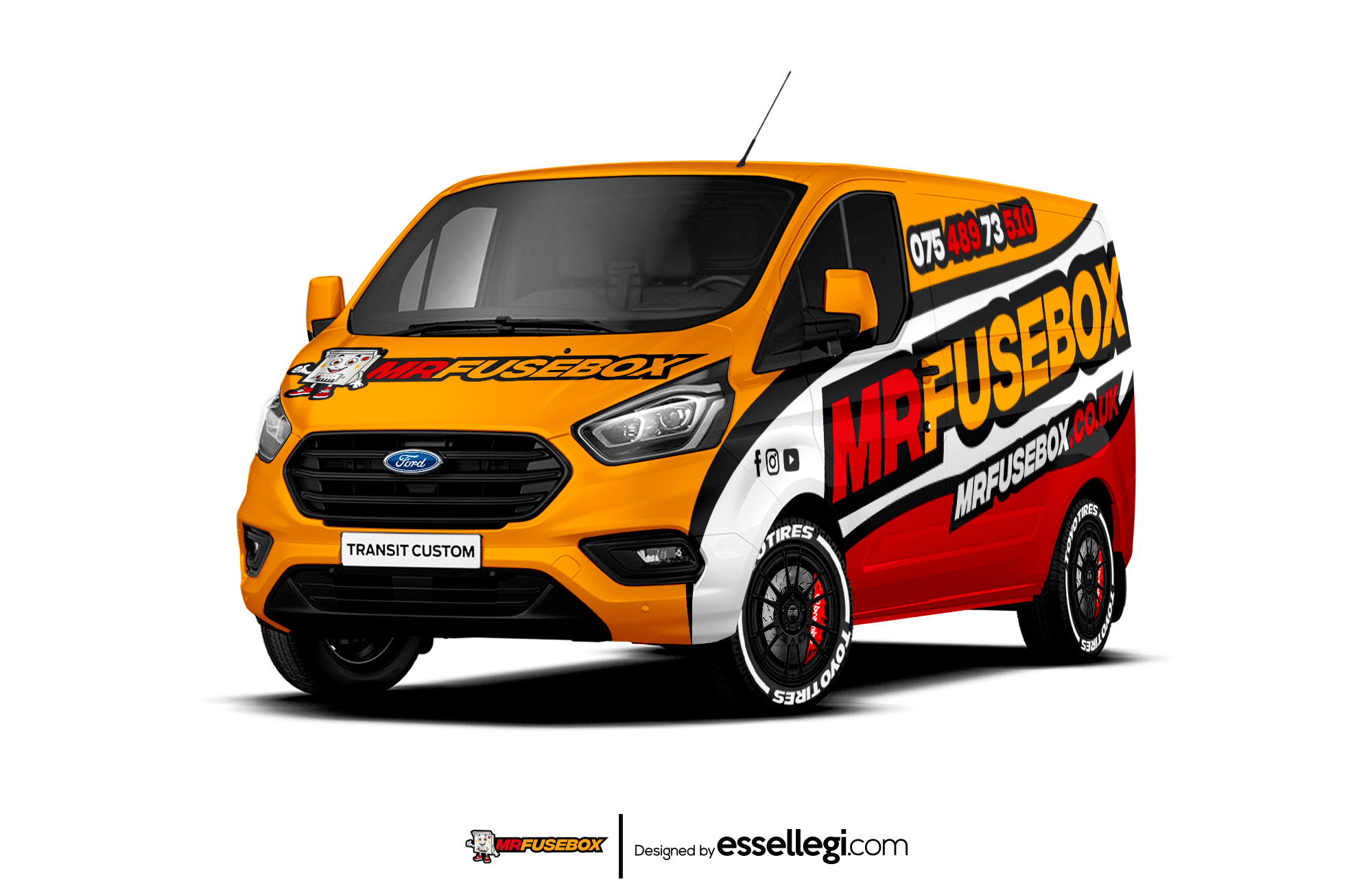 Ford Transit Custom Wrap Design. Ford Transit Custom Wrap | Van Wrap Design by Essellegi. Van Signs, Van Signage, Van Wrapping, Van Signwriting, Van Wrap Designer, Signs for Van, Van Logo, Van Graphic by Essellegi.