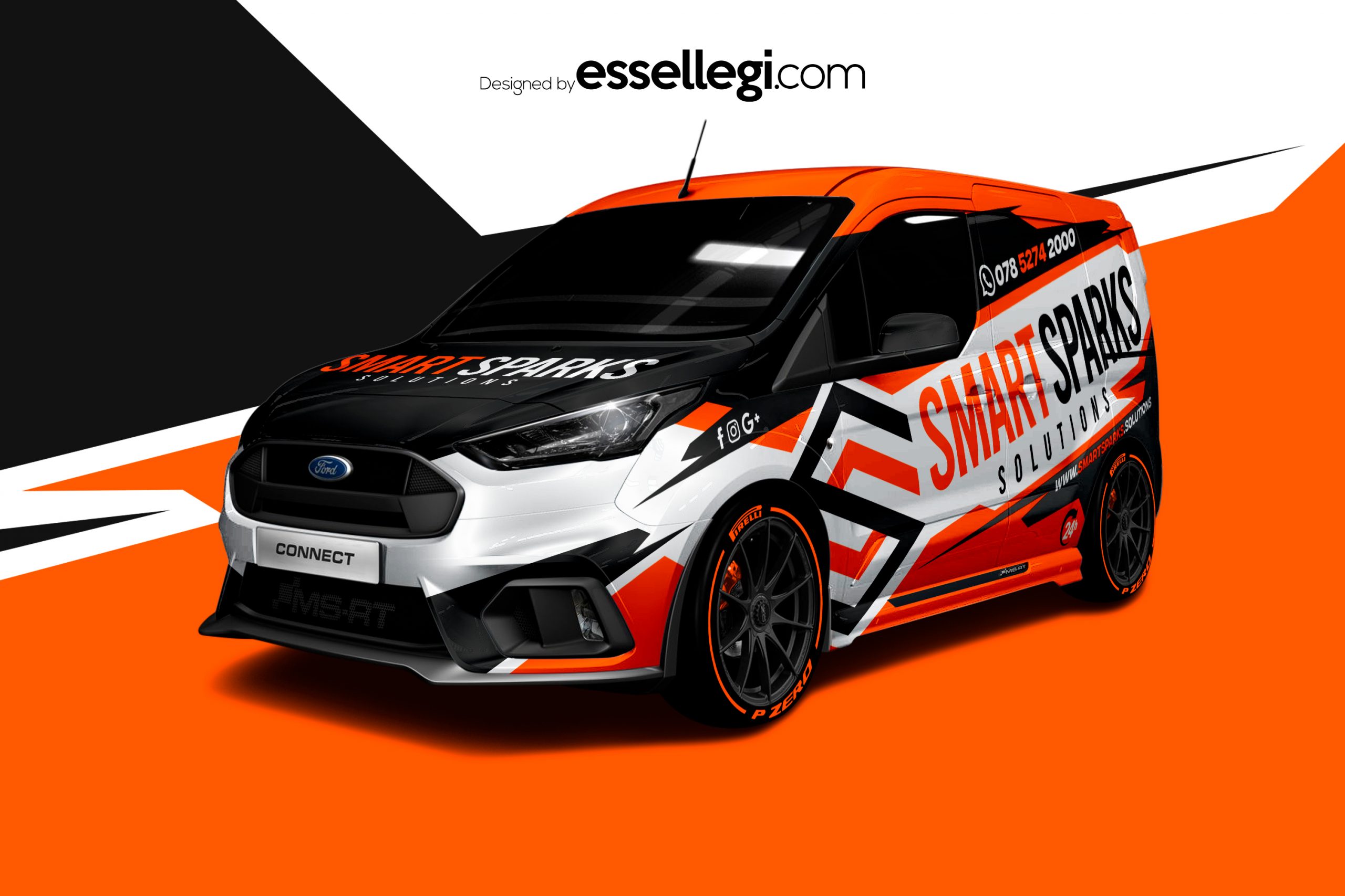 Ford Transit Connect MS-RT Wrap Design. Ford Transit Connect Wrap | Van Wrap Design by Essellegi. Van Signs, Van Signage, Van Wrapping, Van Signwriting, Van Wrap Designer, Signs for Van, Van Logo, Van Graphic by Essellegi.