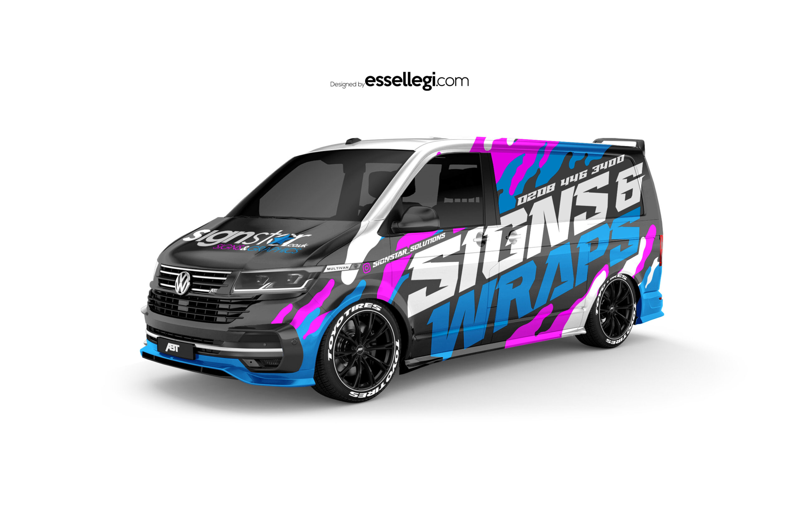 Volkswagen Transporter Wrap Design. VW Transporter Wrap | Van Wrap Design by Essellegi. Van Signs, Van Signage, Van Wrapping, Van Signwriting, Van Wrap Designer, Signs for Van, Van Logo, Van Graphic by Essellegi.