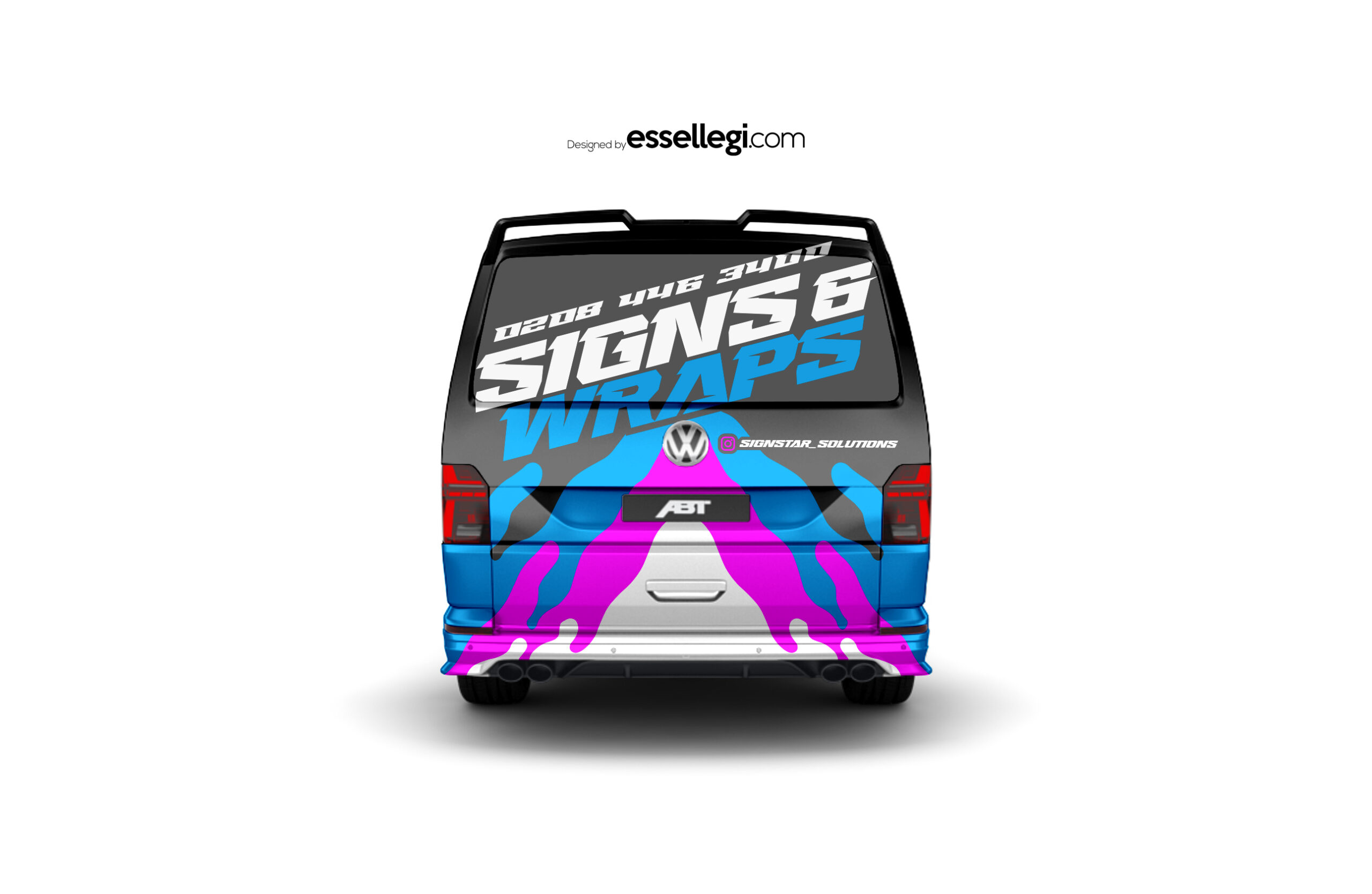 Volkswagen Transporter Wrap Design. VW Transporter Wrap | Van Wrap Design by Essellegi. Van Signs, Van Signage, Van Wrapping, Van Signwriting, Van Wrap Designer, Signs for Van, Van Logo, Van Graphic by Essellegi.