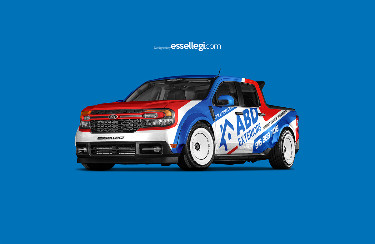 Ford Maverick Wrap Design. Ford Maverick Custom Wrap | Van Wrap Design by Essellegi. Van Signs, Van Signage, Van Wrapping, Van Signwriting, Van Wrap Designer, Signs for Van, Van Logo, Van Graphic by Essellegi.