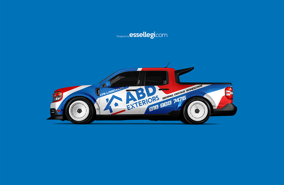 Ford Maverick Wrap Design. Ford Maverick Custom Wrap | Van Wrap Design by Essellegi. Van Signs, Van Signage, Van Wrapping, Van Signwriting, Van Wrap Designer, Signs for Van, Van Logo, Van Graphic by Essellegi.