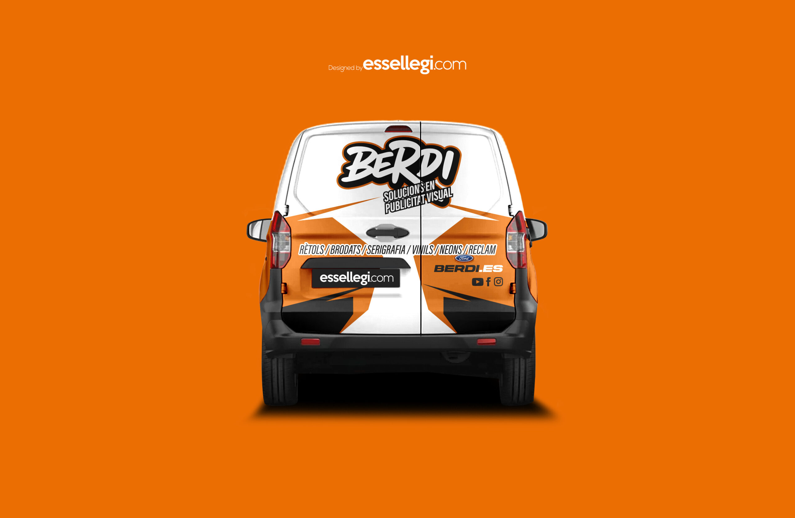 Ford Transit Courier Wrap Design. Ford Transit Courier Wrap | Van Wrap Design by Essellegi. Van Signs, Van Signage, Van Wrapping, Van Signwriting, Van Wrap Designer, Signs for Van, Van Logo, Van Graphic by Essellegi.