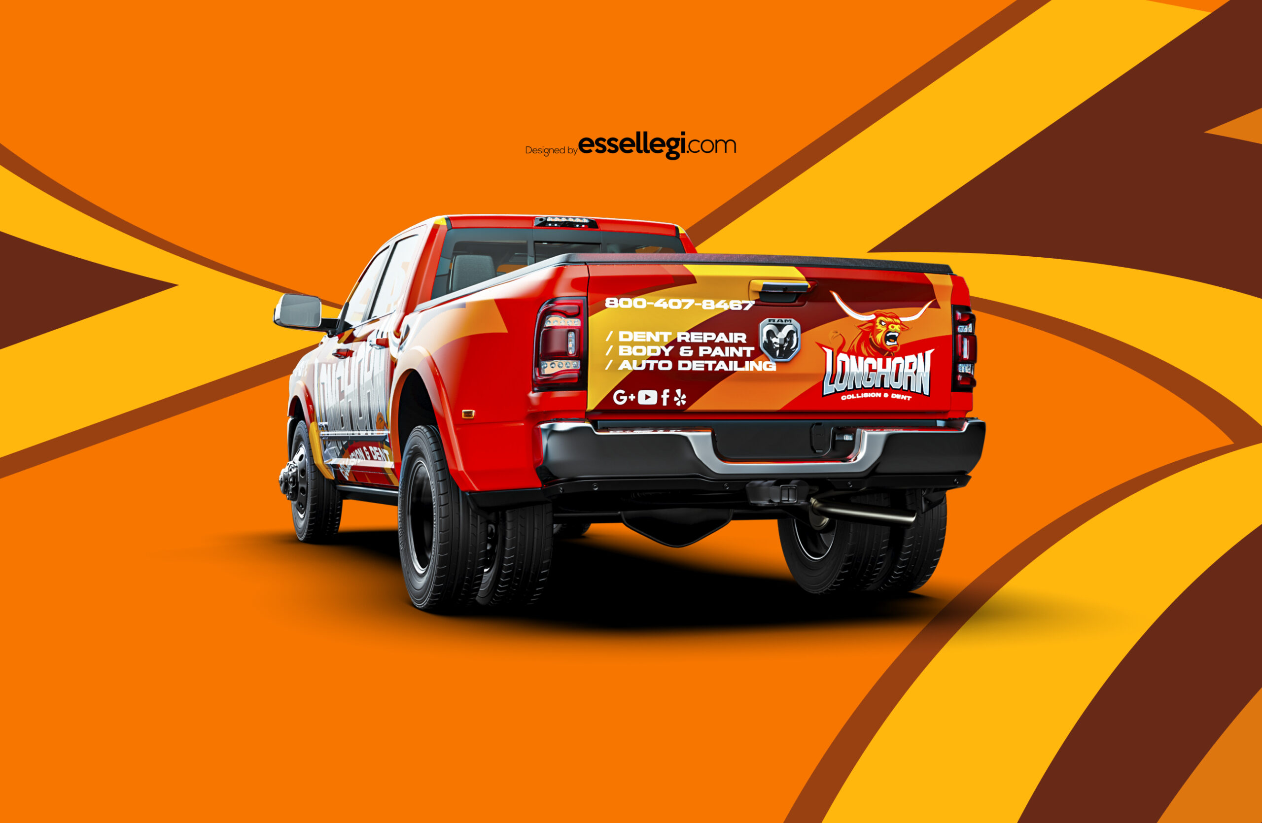 RAM 3500 Wrap Design. RAM 3500 Wrap | Truck Wrap Design by Essellegi. Truck Signs, Truck Signage, Truck Wrapping, Truck Signwriting, Truck Wrap Designer, Signs for Truck, Truck Logo, Truck Graphic by Essellegi.