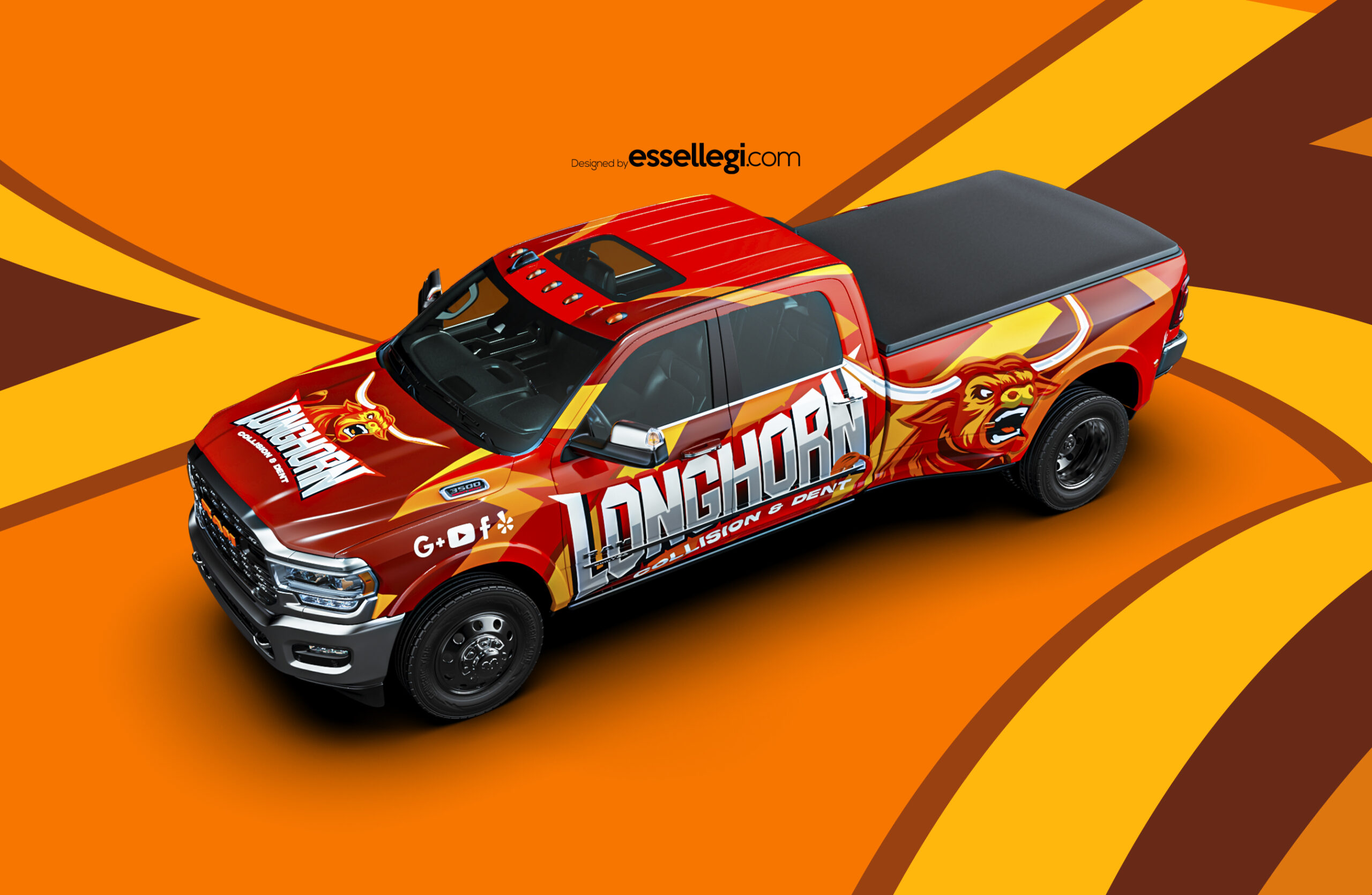 RAM 3500 Wrap Design. RAM 3500 Wrap | Truck Wrap Design by Essellegi. Truck Signs, Truck Signage, Truck Wrapping, Truck Signwriting, Truck Wrap Designer, Signs for Truck, Truck Logo, Truck Graphic by Essellegi.