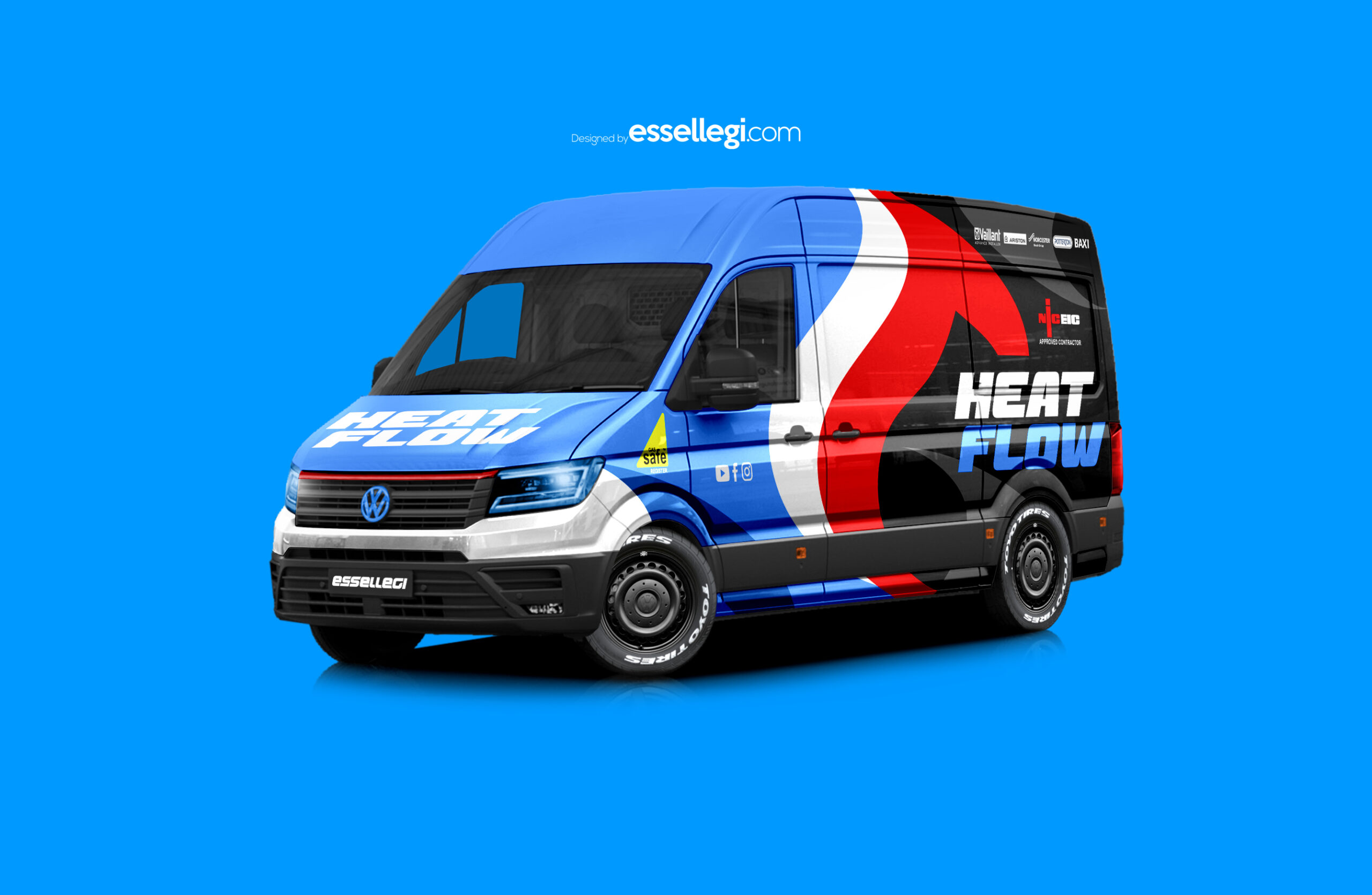 Volkswagen VW Crafter Wrap Design. Volkswagen VW Crafter Wrap | Van Wrap Design by Essellegi. Van Signs, Van Signage, Van Wrapping, Van Signwriting, Van Wrap Designer, Signs for Van, Van Logo, Van Graphic by Essellegi.