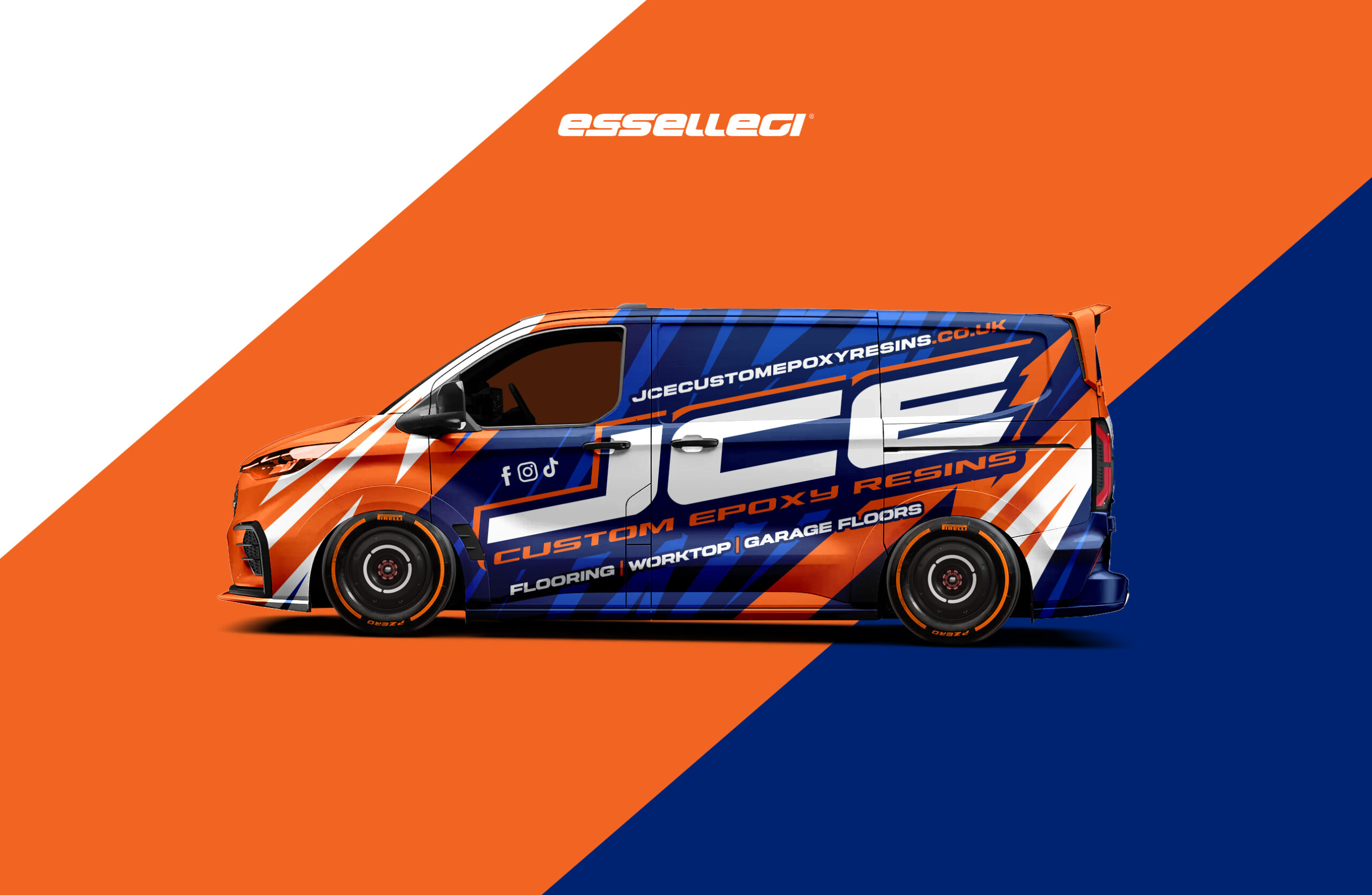 Ford Transit Custom Wrap Design Epoxy Business. Transit Custom Wrap | Van Wrap Design by Essellegi. Van Signs, Van Signage, Van Wrapping, Van Signwriting, Van Wrap Designer, Signs for Van, Van Logo, Van Graphic by Essellegi.