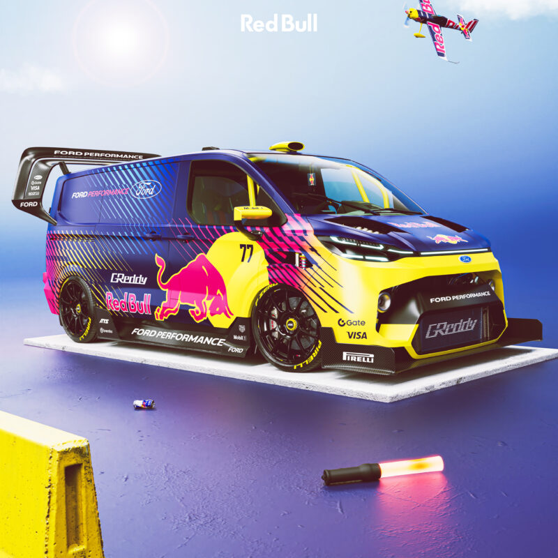 RedBull Livery Ford Transit Custom Wrap Design. Transit Custom Wrap | Van Wrap Design by Essellegi. Van Signs, Van Signage, Van Wrapping, Van Signwriting, Van Wrap Designer, Signs for Van, Van Logo, Van Graphic by Essellegi.