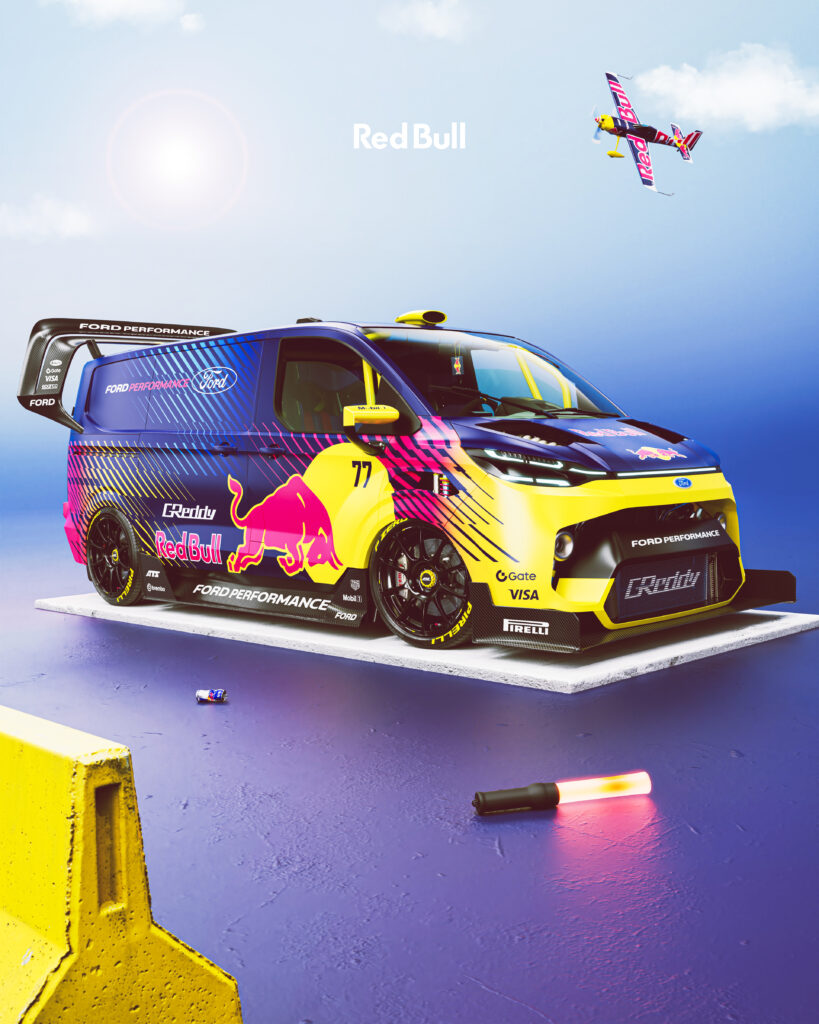RedBull Livery Ford Transit Custom Wrap Design. Transit Custom Wrap | Van Wrap Design by Essellegi. Van Signs, Van Signage, Van Wrapping, Van Signwriting, Van Wrap Designer, Signs for Van, Van Logo, Van Graphic by Essellegi.