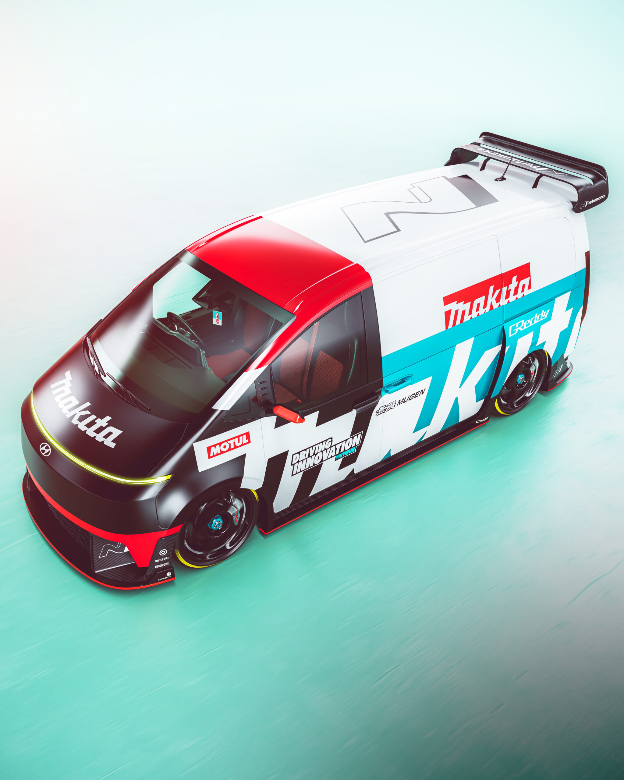 Makita Livery Hyundai Staria Wrap Design. Hyundai Staria Wrap | Van Wrap Design by Essellegi. Van Signs, Van Signage, Van Wrapping, Van Signwriting, Van Wrap Designer, Signs for Van, Van Logo, Van Graphic by Essellegi.
