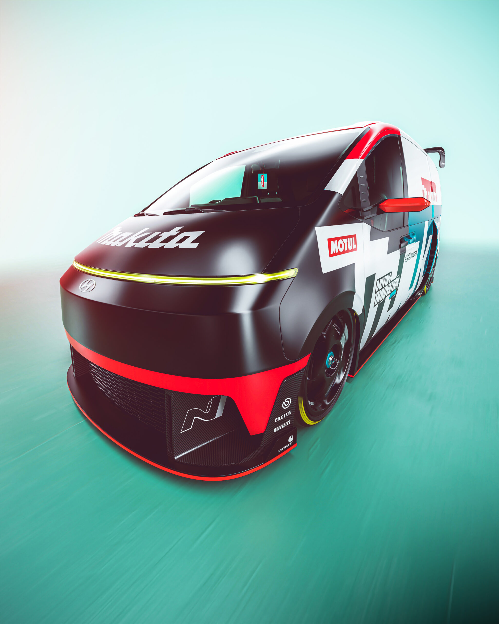 Makita Livery Hyundai Staria Wrap Design. Hyundai Staria Wrap | Van Wrap Design by Essellegi. Van Signs, Van Signage, Van Wrapping, Van Signwriting, Van Wrap Designer, Signs for Van, Van Logo, Van Graphic by Essellegi.
