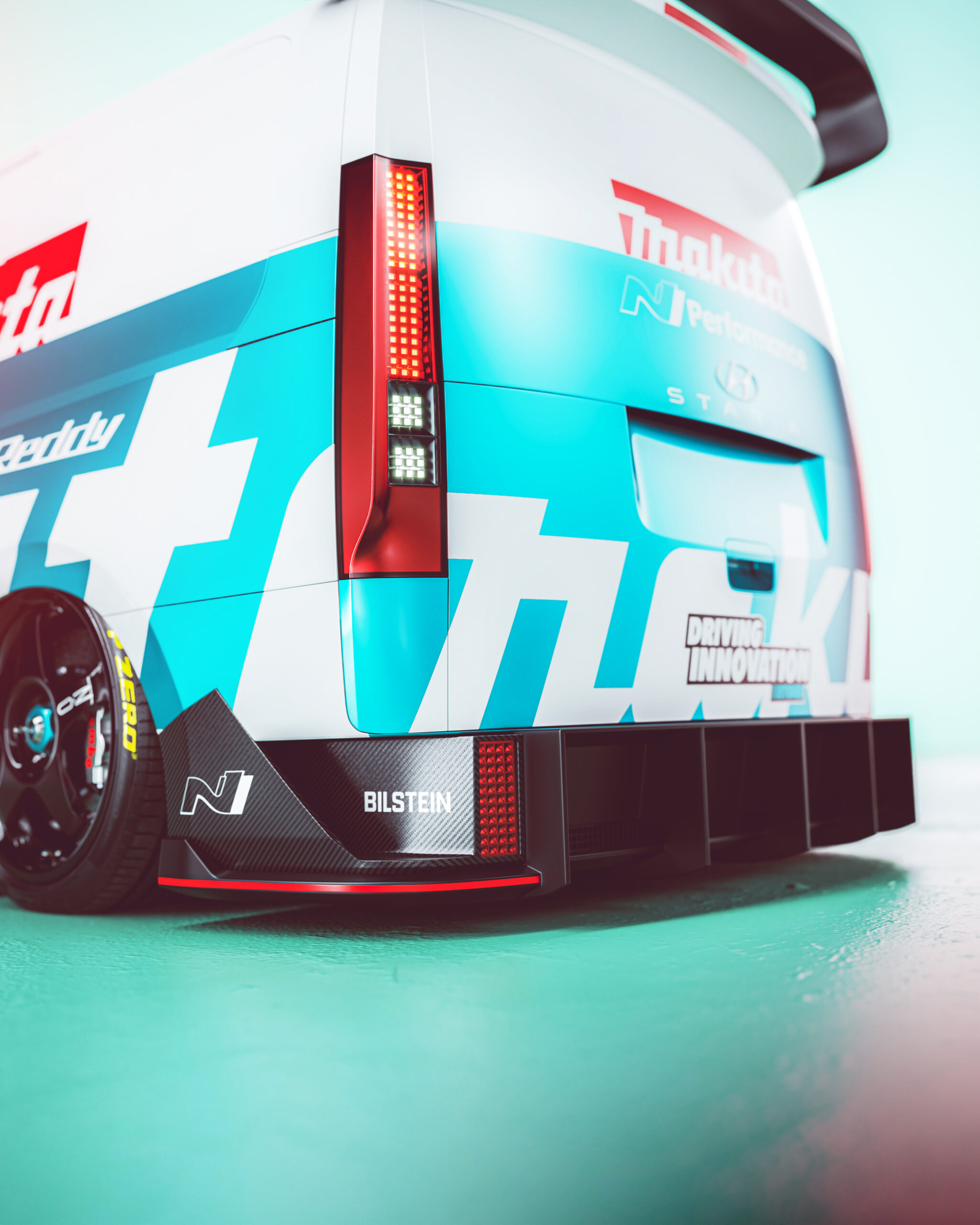 Makita Livery Hyundai Staria Wrap Design. Hyundai Staria Wrap | Van Wrap Design by Essellegi. Van Signs, Van Signage, Van Wrapping, Van Signwriting, Van Wrap Designer, Signs for Van, Van Logo, Van Graphic by Essellegi.
