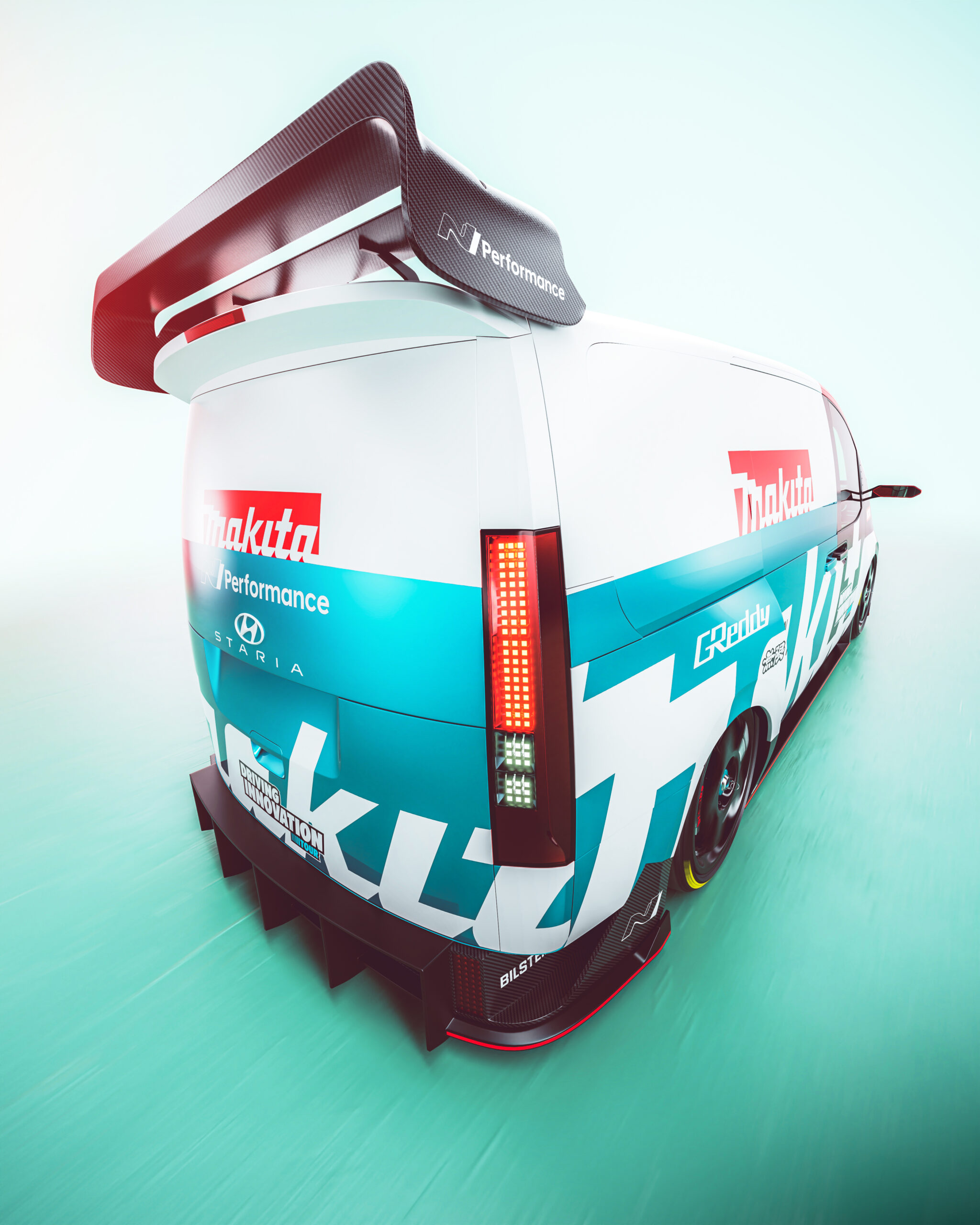 Makita Livery Hyundai Staria Wrap Design. Hyundai Staria Wrap | Van Wrap Design by Essellegi. Van Signs, Van Signage, Van Wrapping, Van Signwriting, Van Wrap Designer, Signs for Van, Van Logo, Van Graphic by Essellegi.