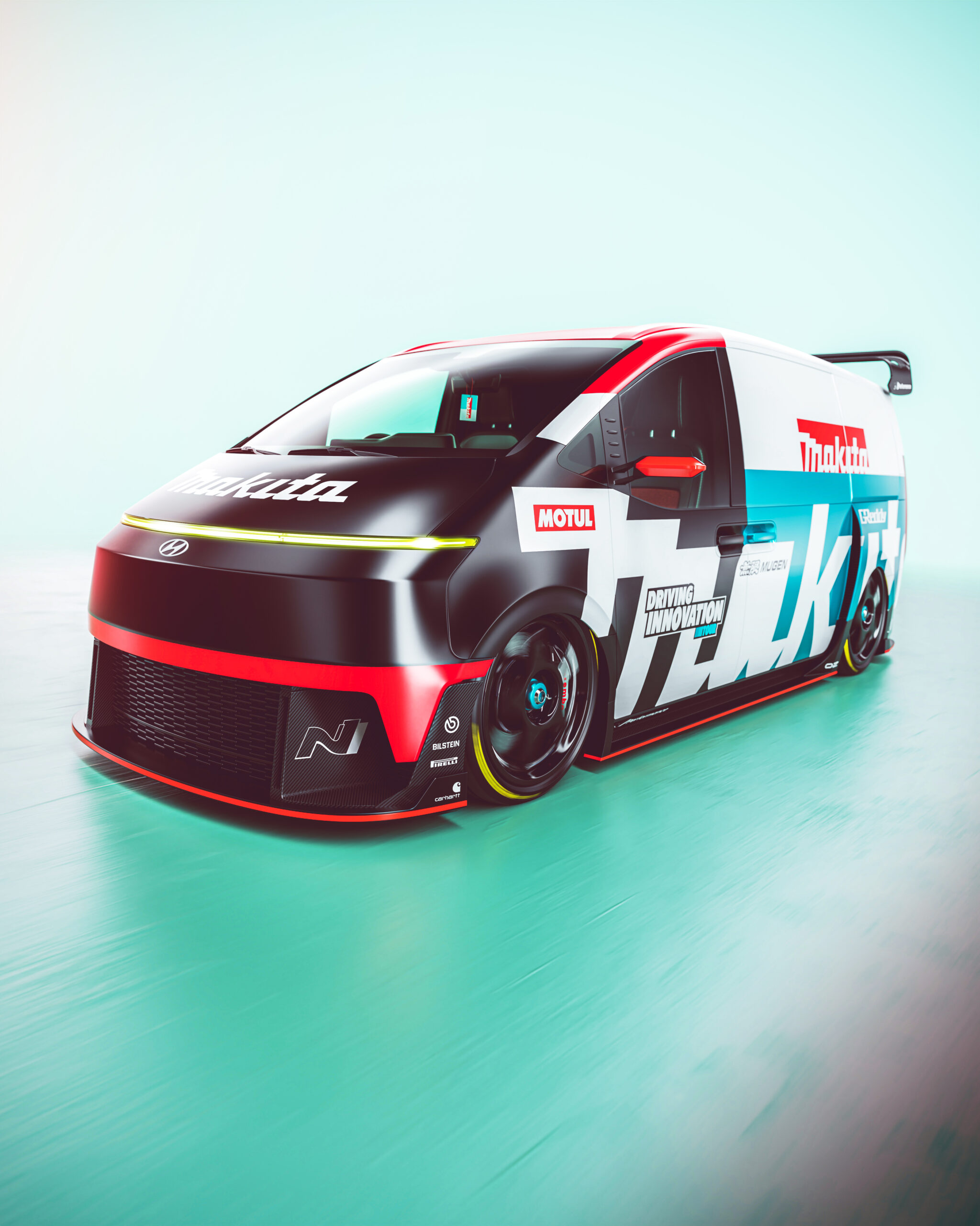 Makita Livery Hyundai Staria Wrap Design. Hyundai Staria Wrap | Van Wrap Design by Essellegi. Van Signs, Van Signage, Van Wrapping, Van Signwriting, Van Wrap Designer, Signs for Van, Van Logo, Van Graphic by Essellegi.