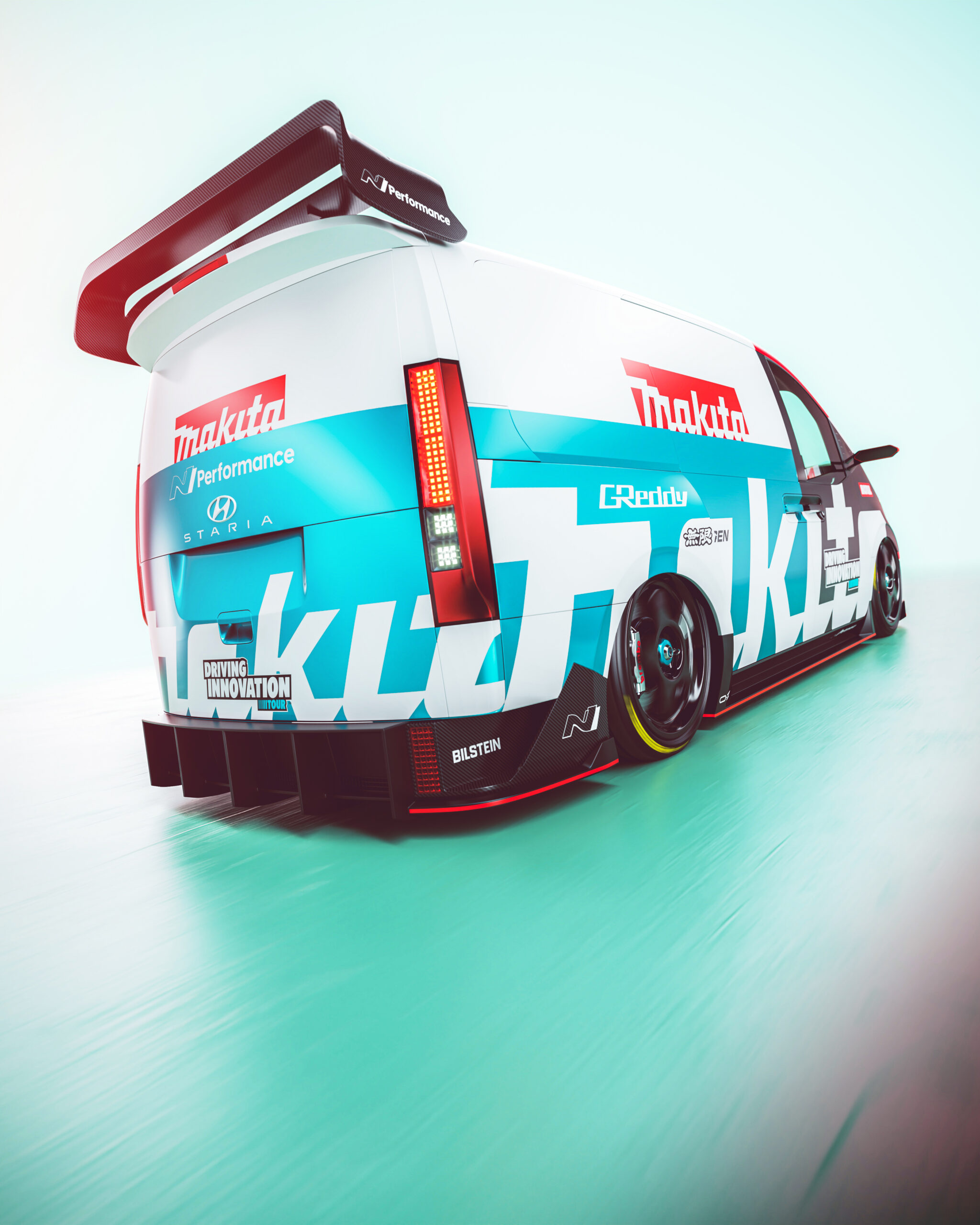 Makita Livery Hyundai Staria Wrap Design. Hyundai Staria Wrap | Van Wrap Design by Essellegi. Van Signs, Van Signage, Van Wrapping, Van Signwriting, Van Wrap Designer, Signs for Van, Van Logo, Van Graphic by Essellegi.