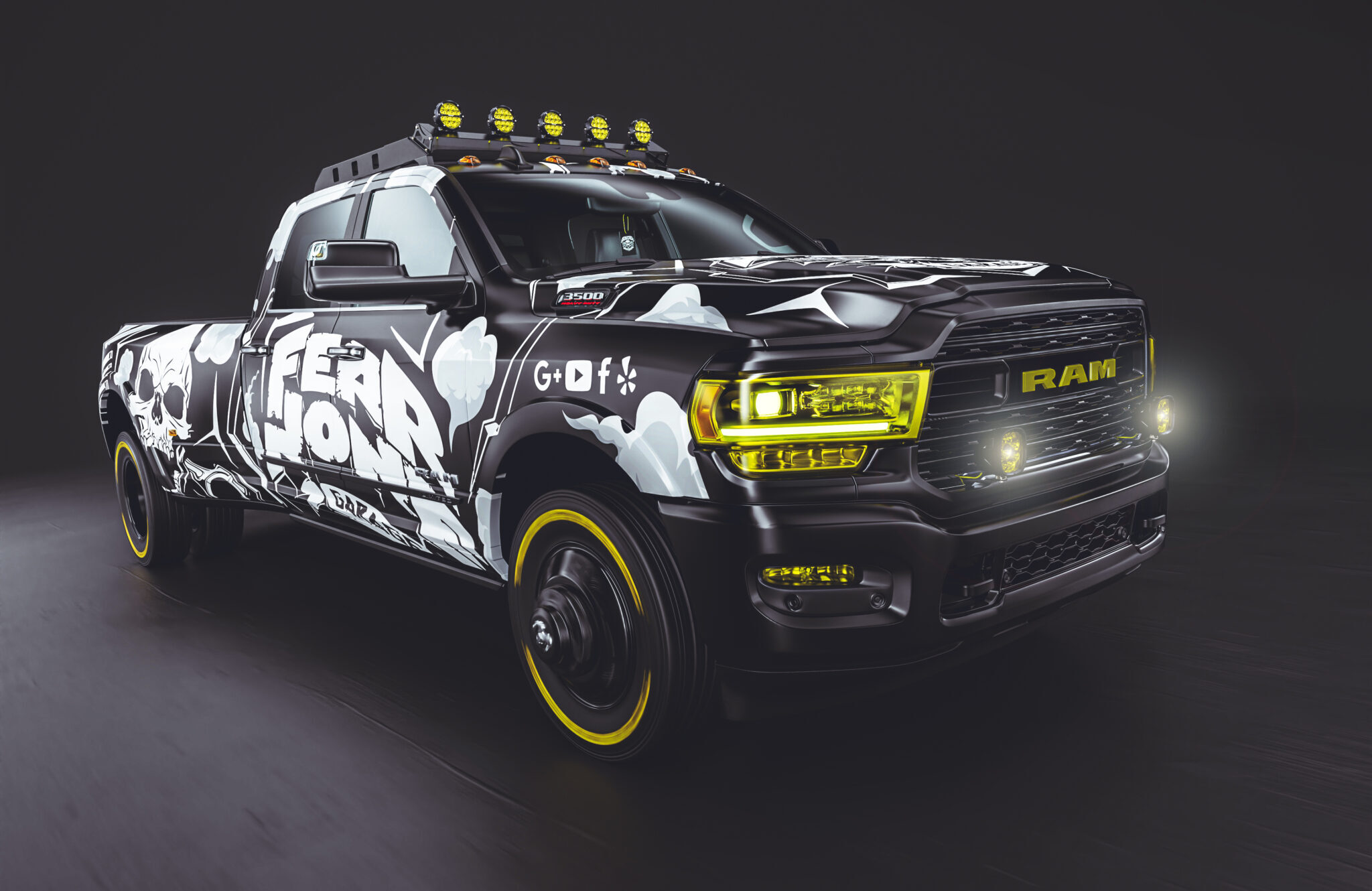 Fear None Garage RAM Truck Wrap Design. 3500 RAM Truck Wrap | Truck Wrap Design by Essellegi. Truck Signs, Truck Signage, Truck Wrapping, Truck Signwriting, Truck Wrap Designer, Signs for Truck, Truck Logo, Truck Graphic by Essellegi.
